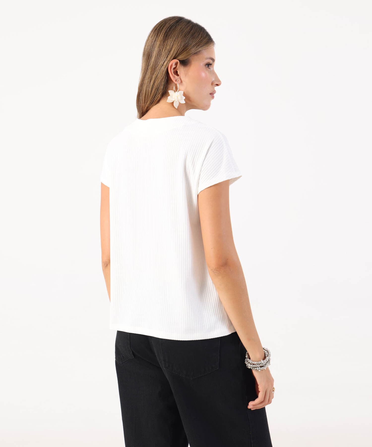 Camiseta Amalia de Día blanco para mujer, vista 4