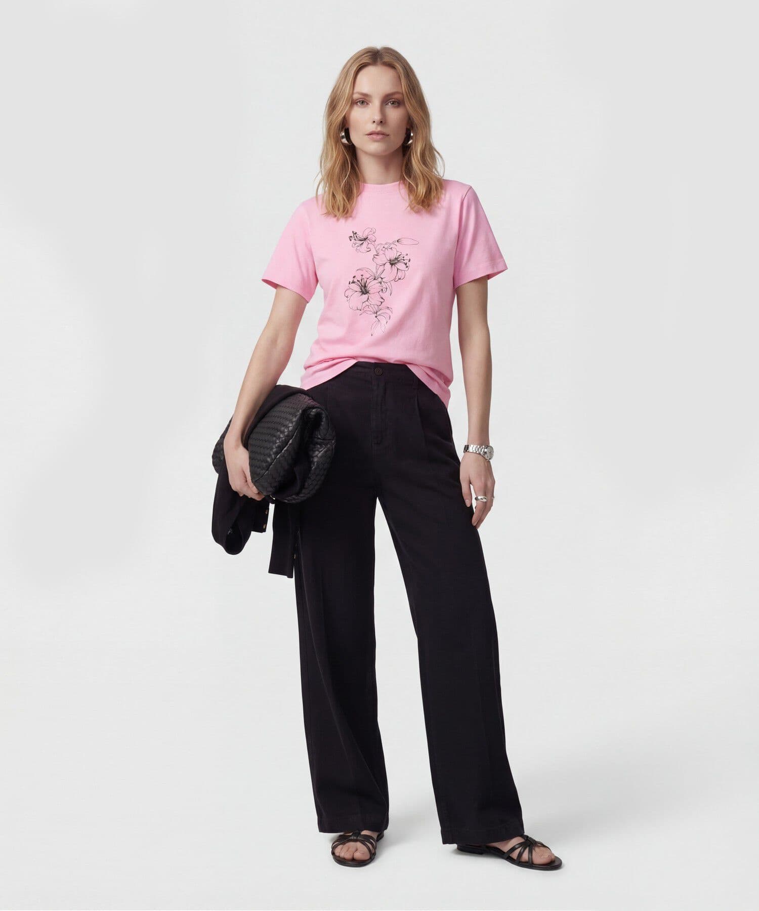 Camiseta Cedro Urbano rosa empolvado para mujer, vista 2