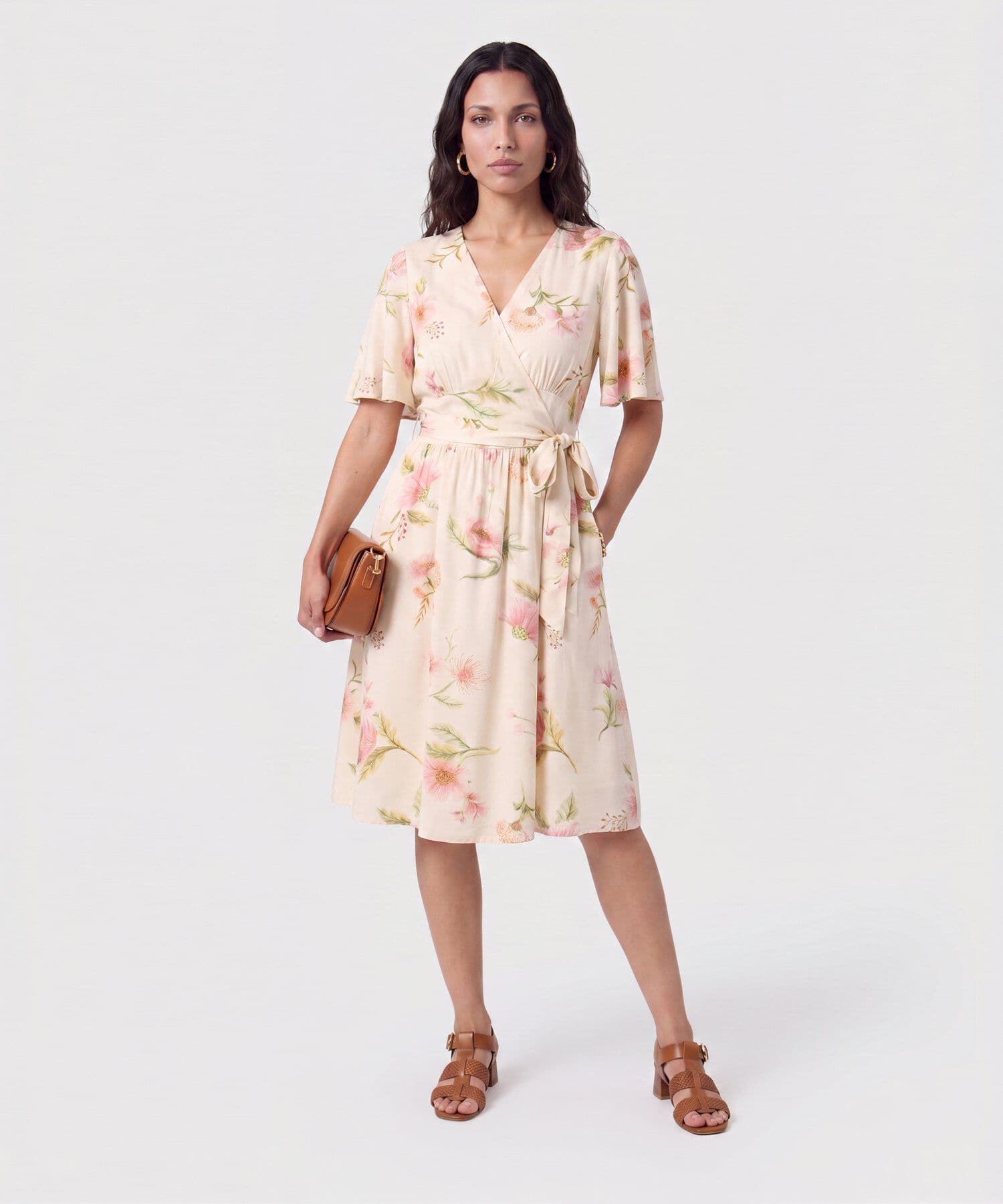 Vestido Amalia Fluido blanco para mujer, vista principal
