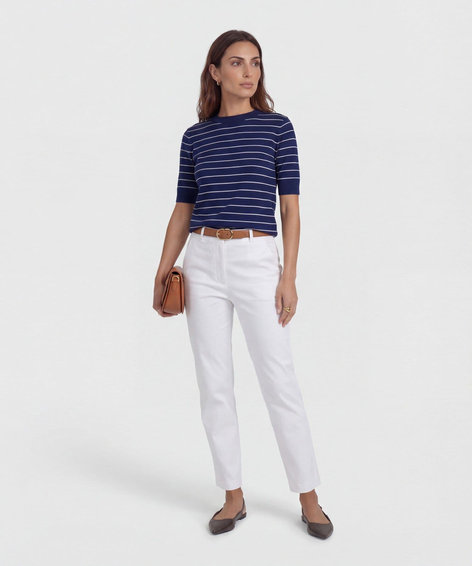 Camiseta Calima Edición Lino azul marino para mujer, vista 2