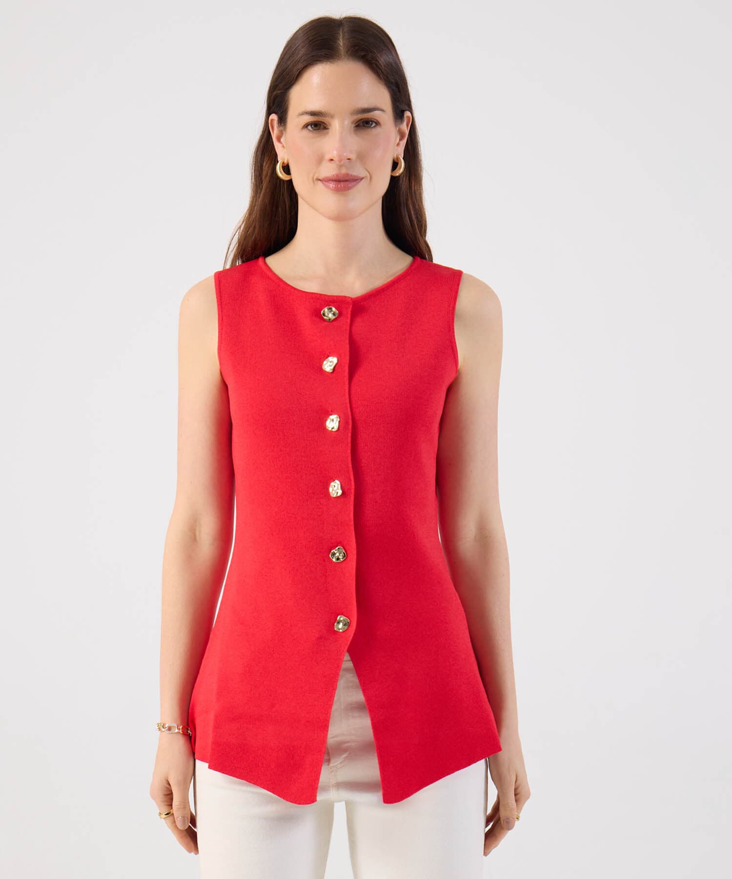 Buzo Serena Esencial rojo granada para mujer, vista principal