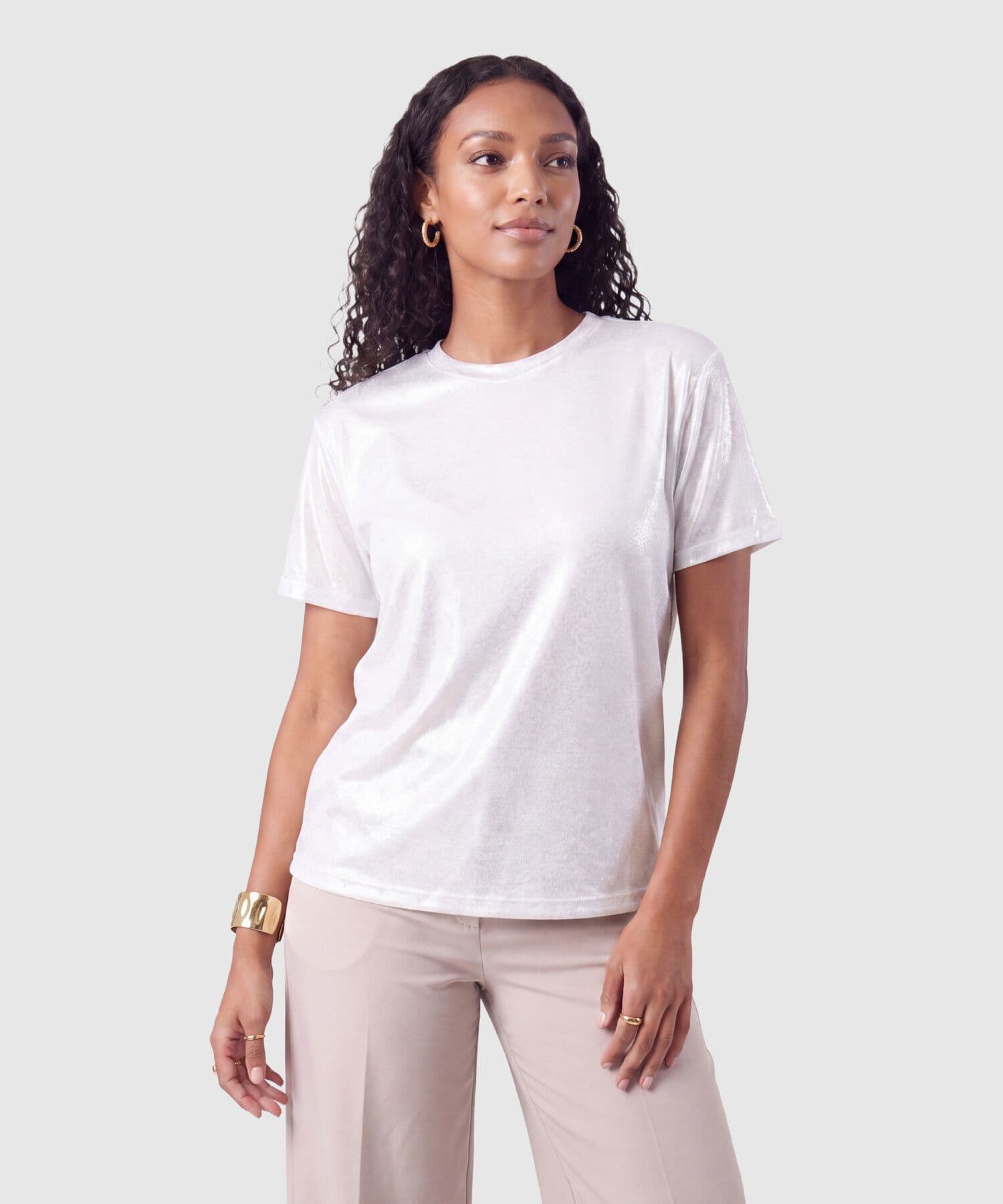 Camiseta Candelaria Contemporáneo gris humo para mujer, vista principal