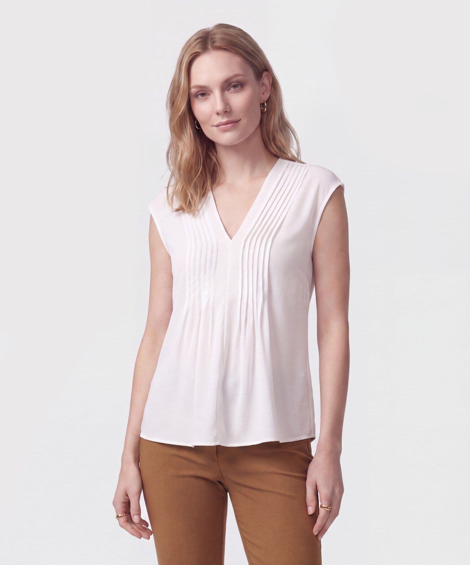 Blusa Violeta Relajado blanco para mujer, vista principal