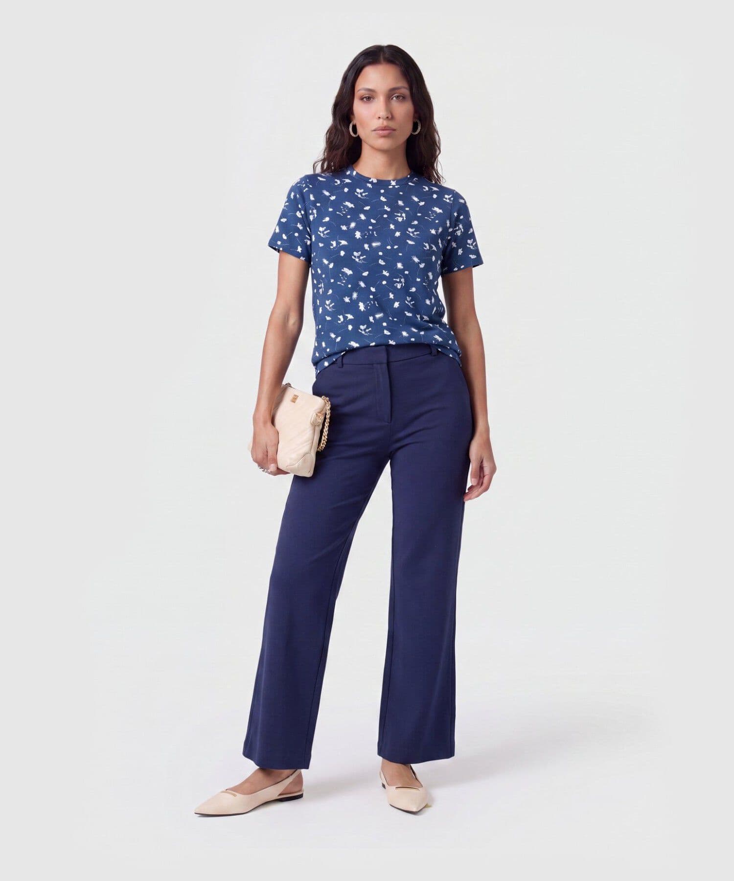 Camiseta Alba Suave azul marino para mujer, vista 2