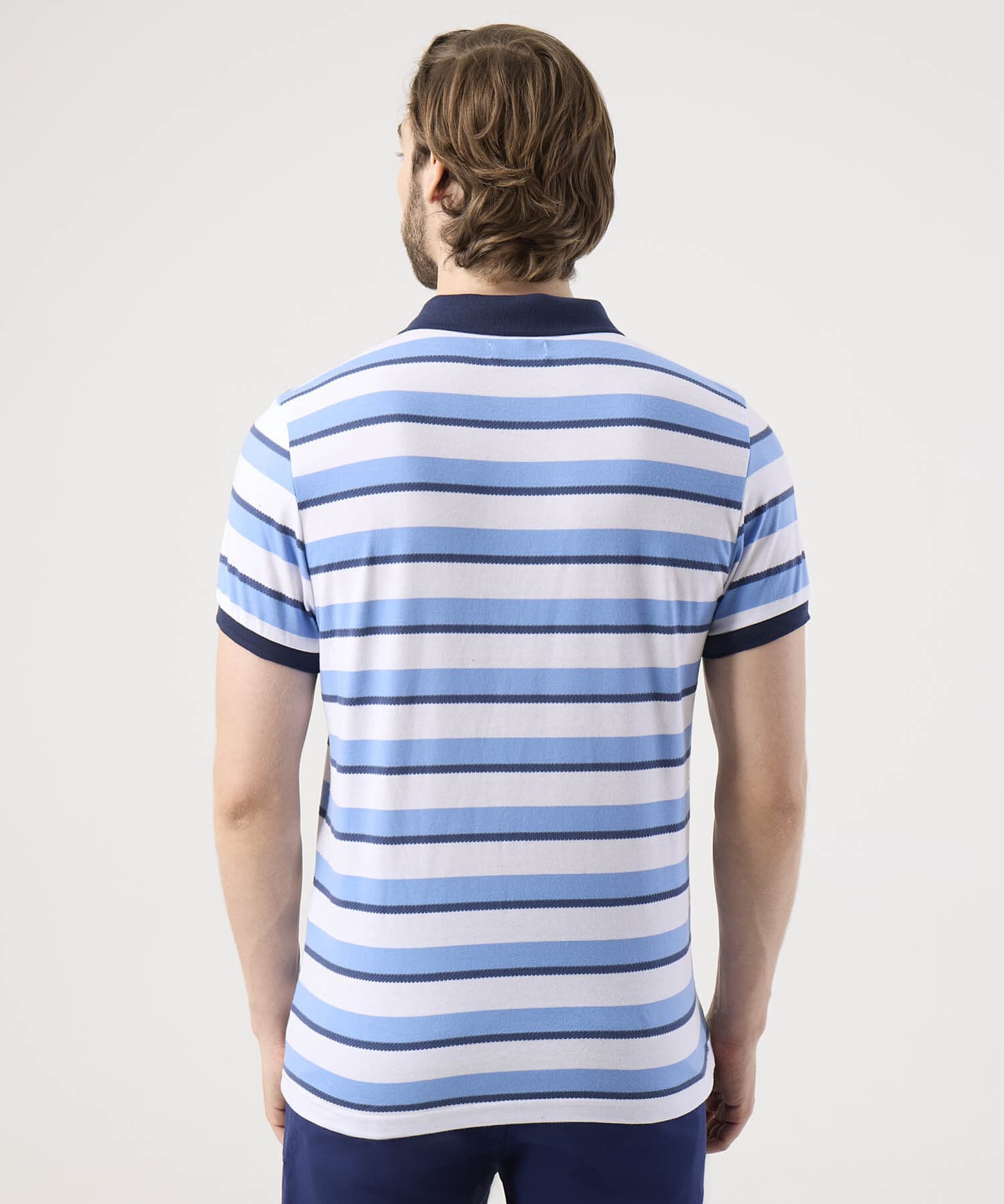 Polo Tierra Natural azul marino para hombre, vista 4
