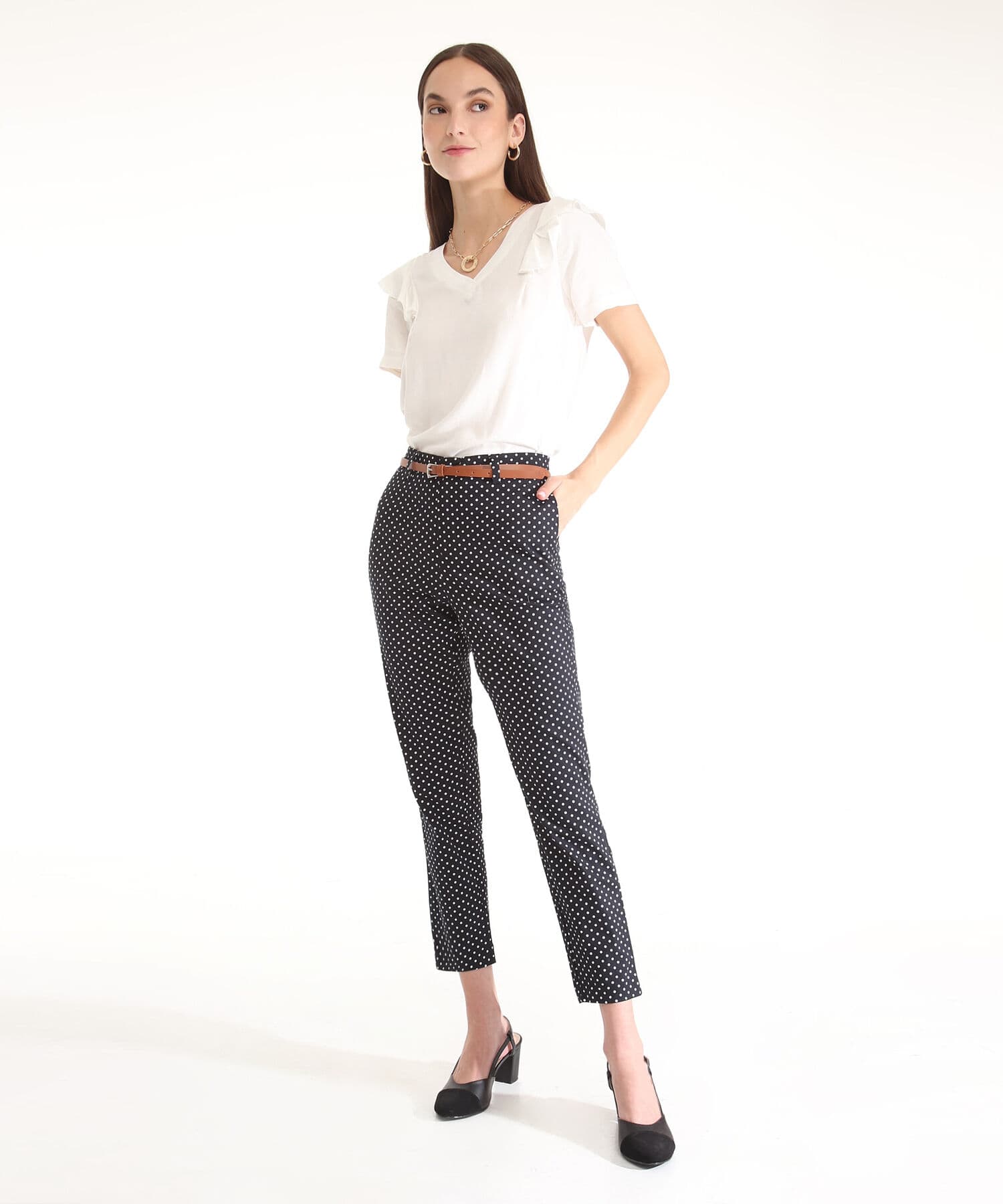 Pantalón Sabana Natural negro para mujer, vista 2