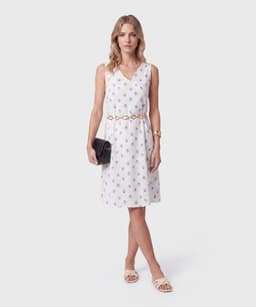 Vestido Andina Relajado blanco para mujer, vista principal