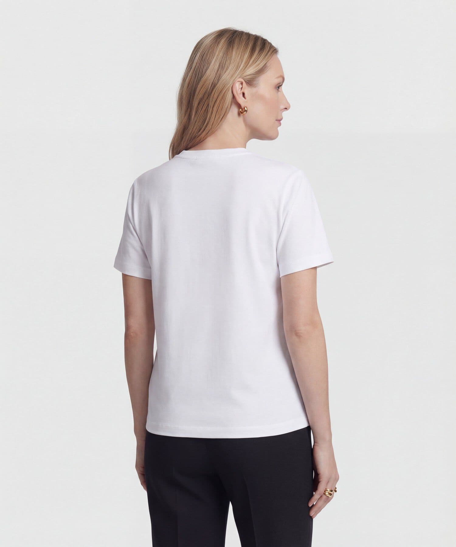Camiseta Azahar Minimalista blanco para mujer, vista 4
