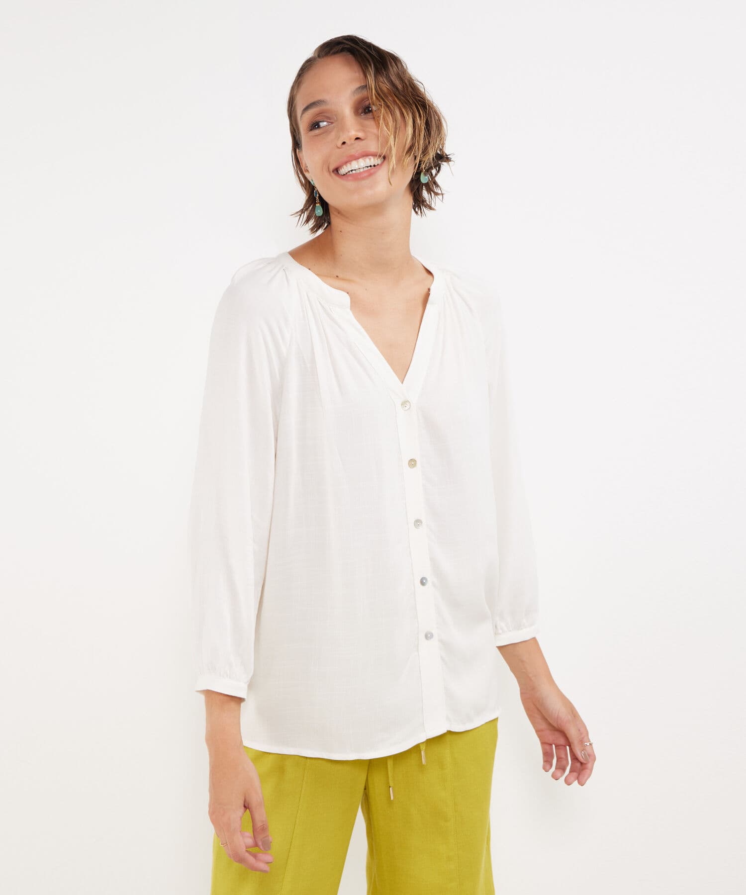 Blusa Violeta de Ciudad blanco para mujer, vista principal