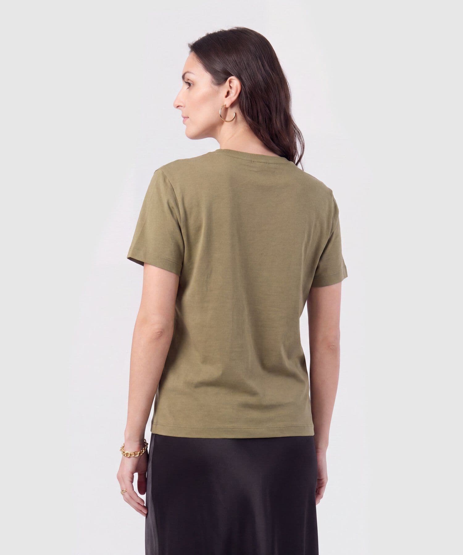 Camiseta Tierra de Noche verde oliva para mujer, vista 4