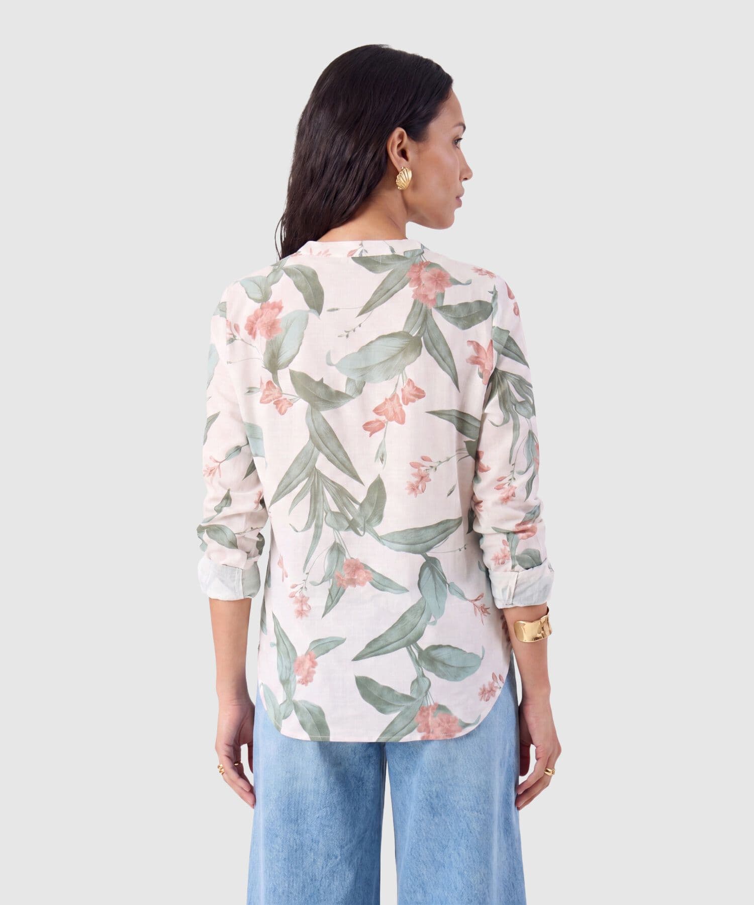 Blusa Selva Contemporáneo rojo granada para mujer, vista 4