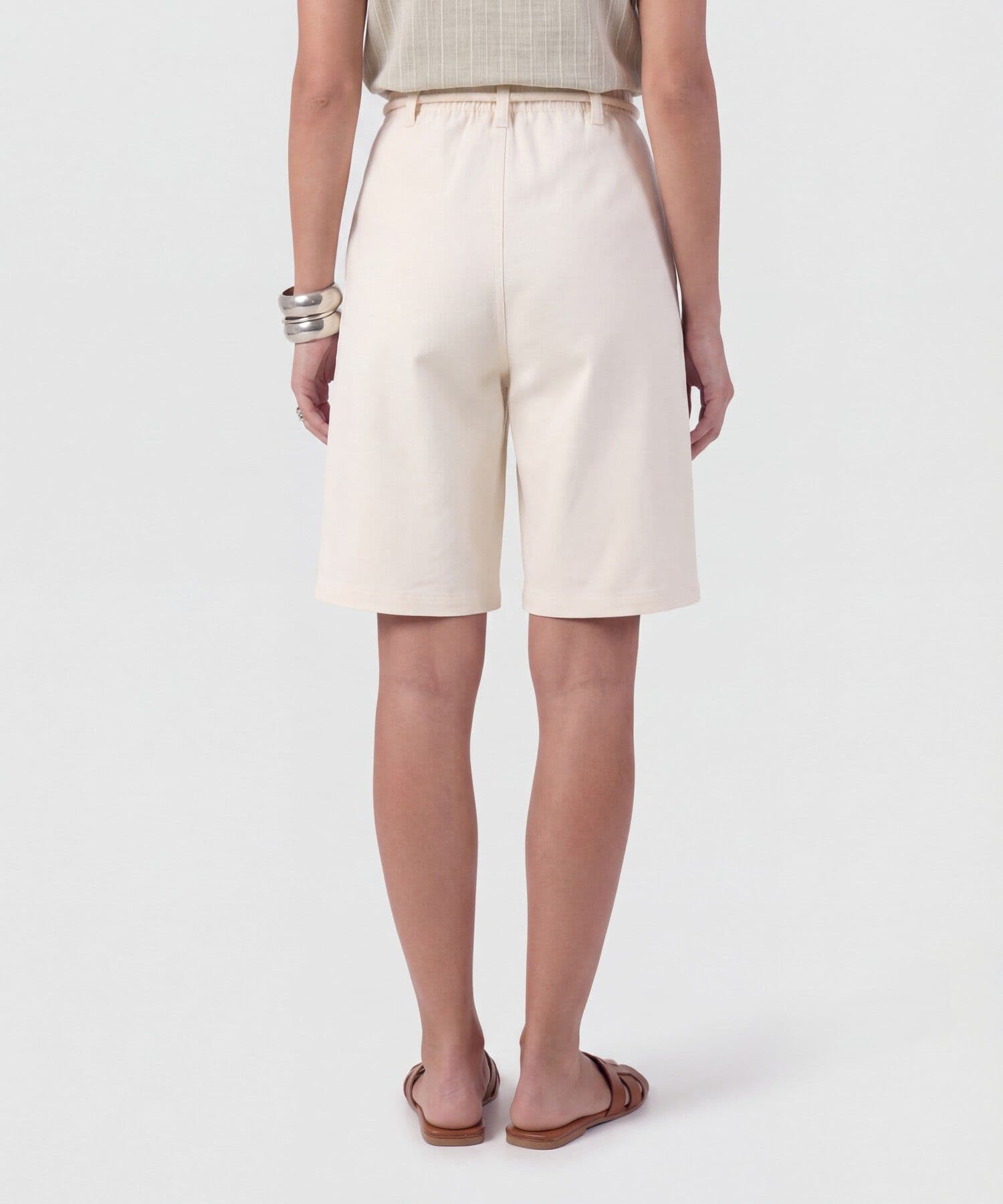 Bermuda Dorada Suave blanco para mujer, vista 4