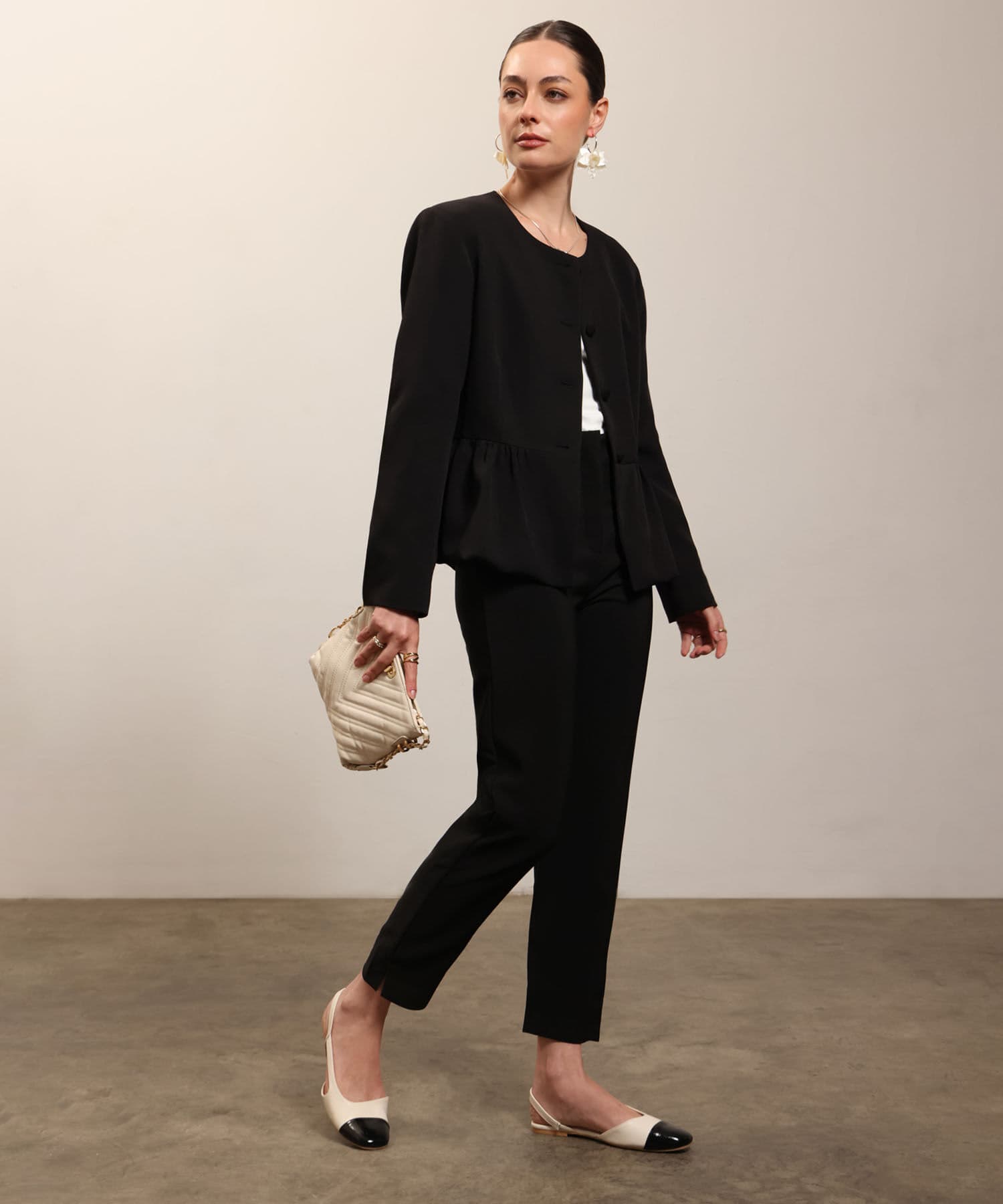 Pantalón Serena Natural negro para mujer, vista 2
