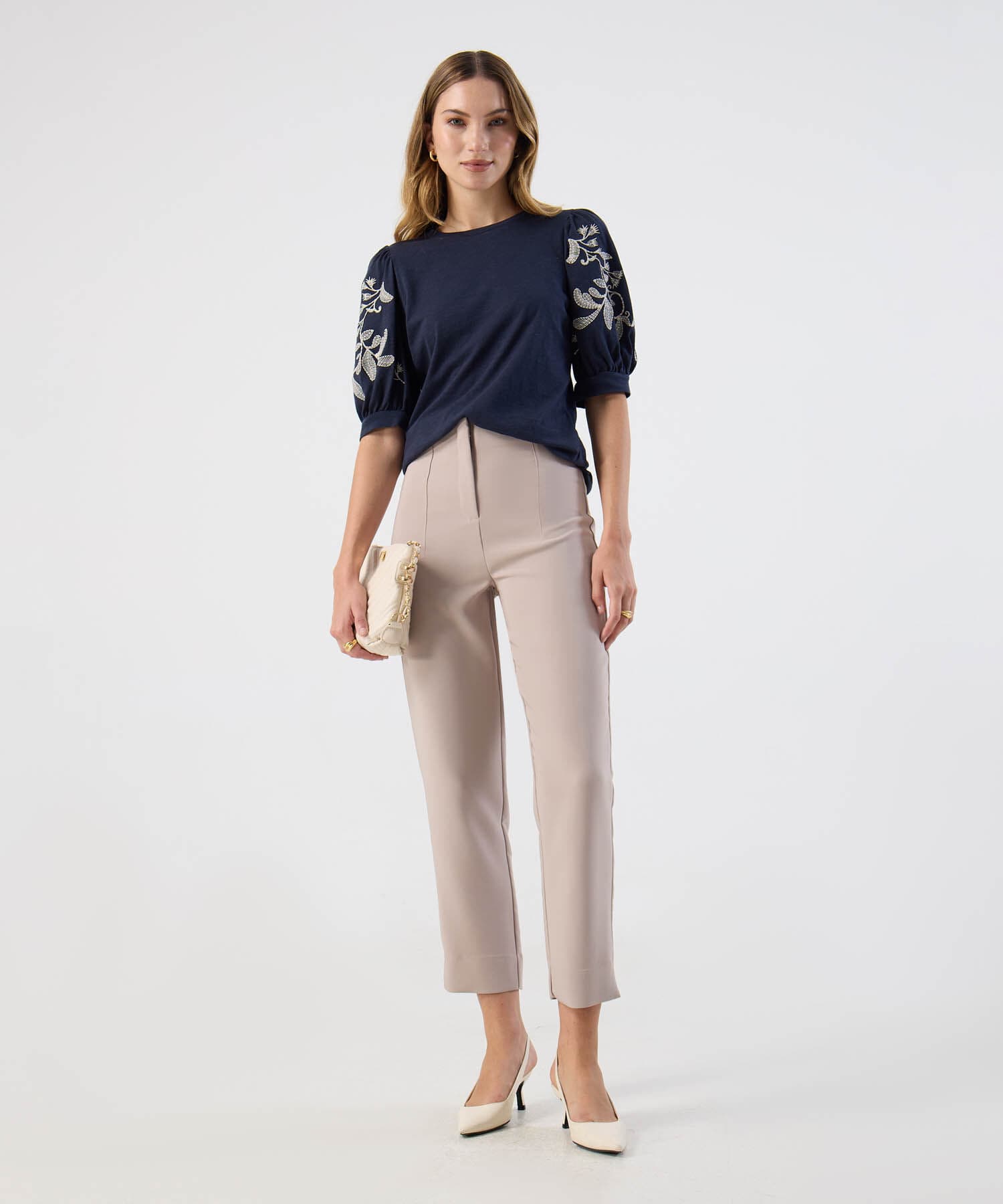 Pantalón Oliva Sastre arena para mujer, vista 2