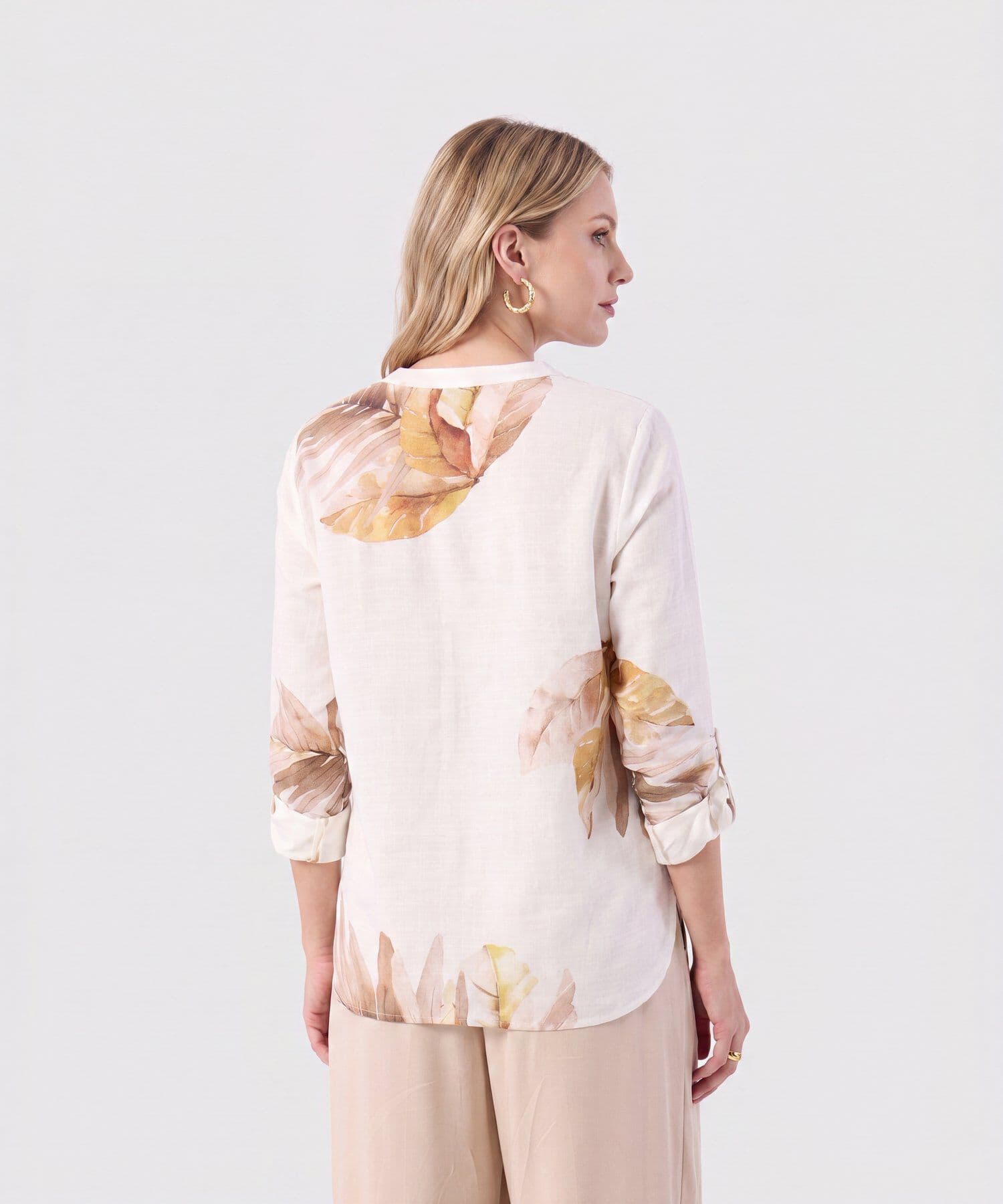 Blusa Valle Fluido blanco para mujer, vista 4
