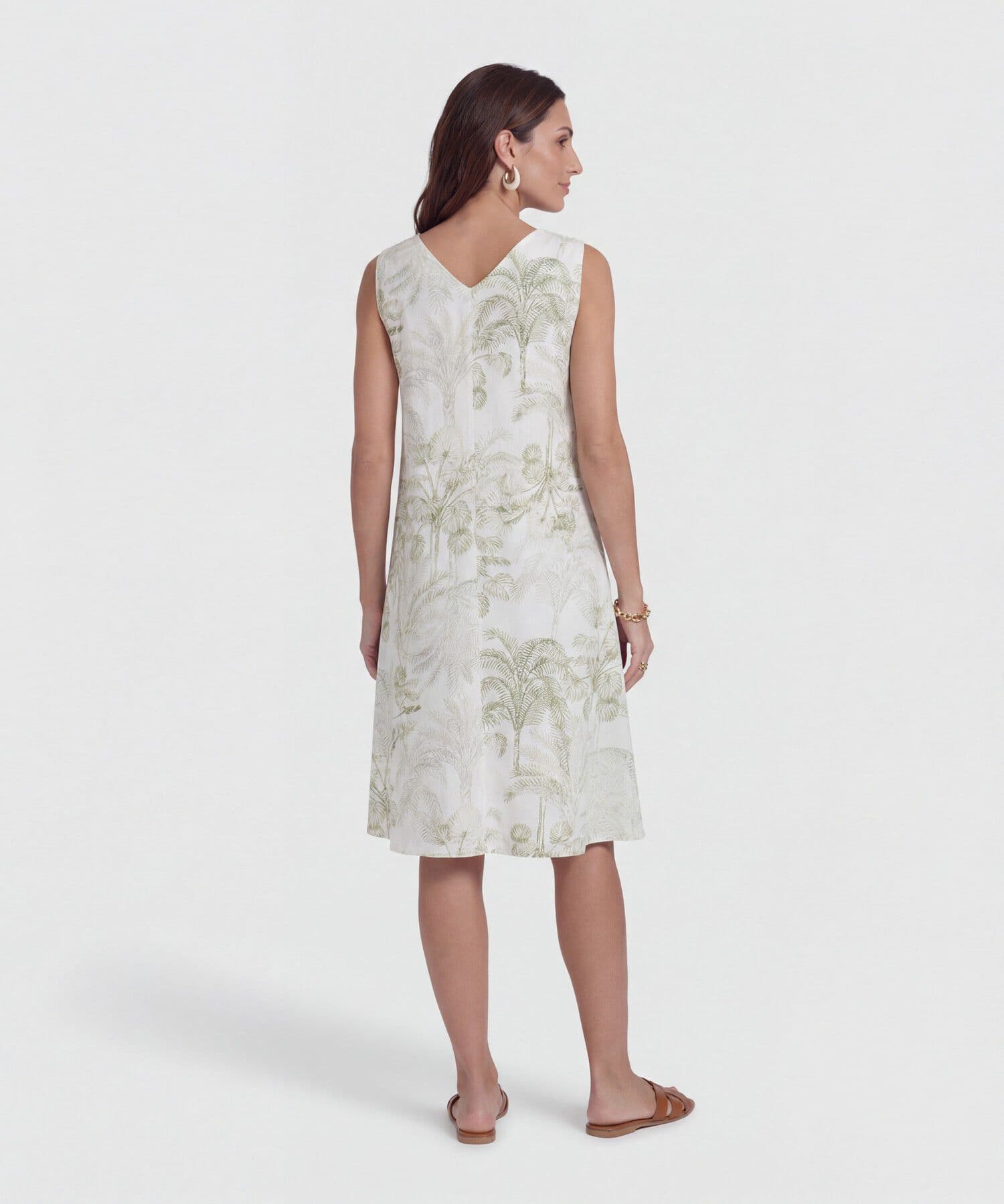Vestido Candelaria de Día verde oliva para mujer, vista 4