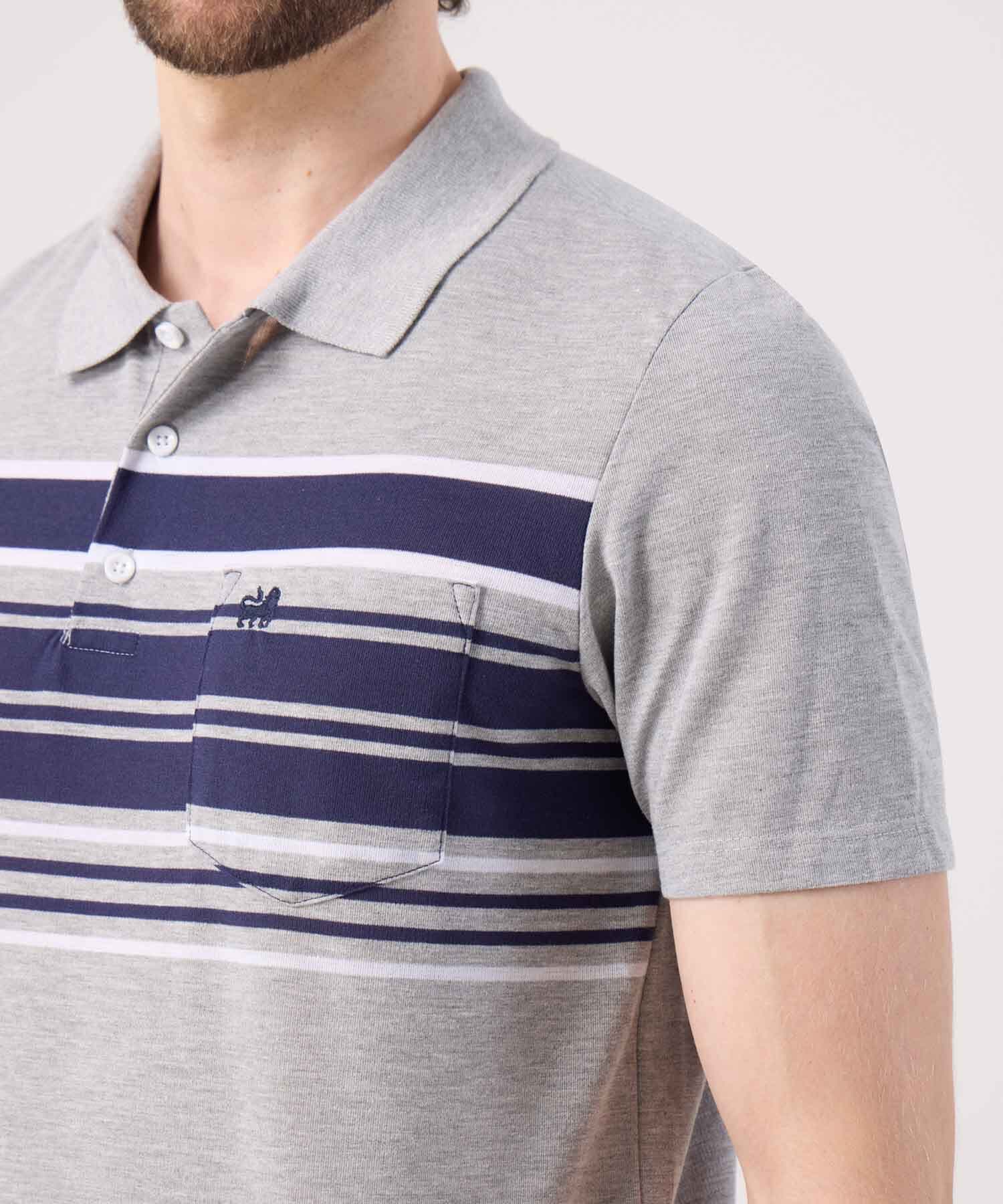 Polo Dorada Suave gris humo para hombre, vista 2