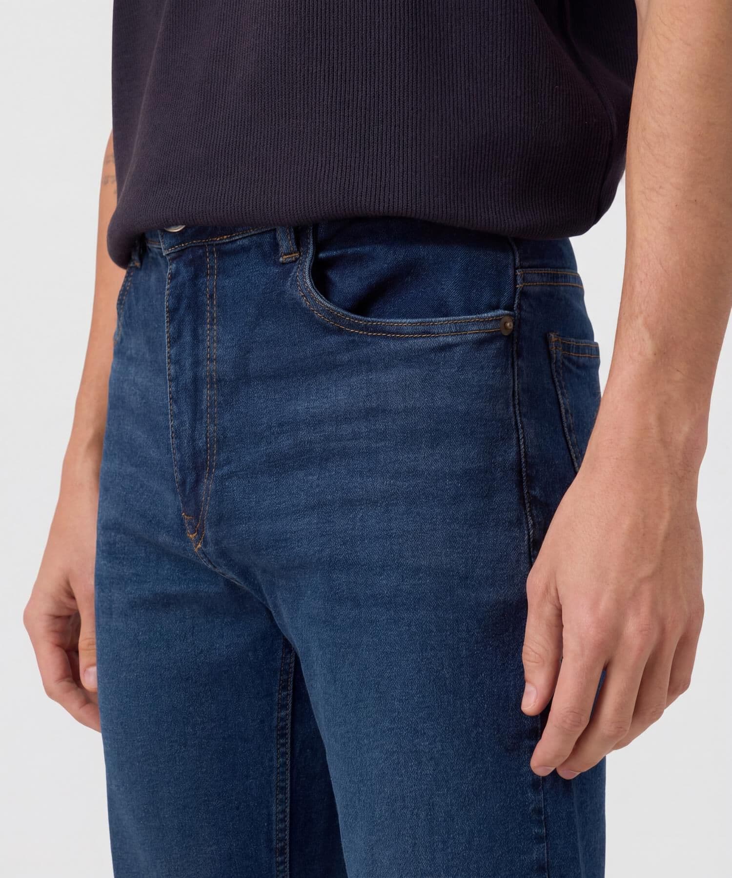 Jean Calima Suave azul marino para hombre, vista 4