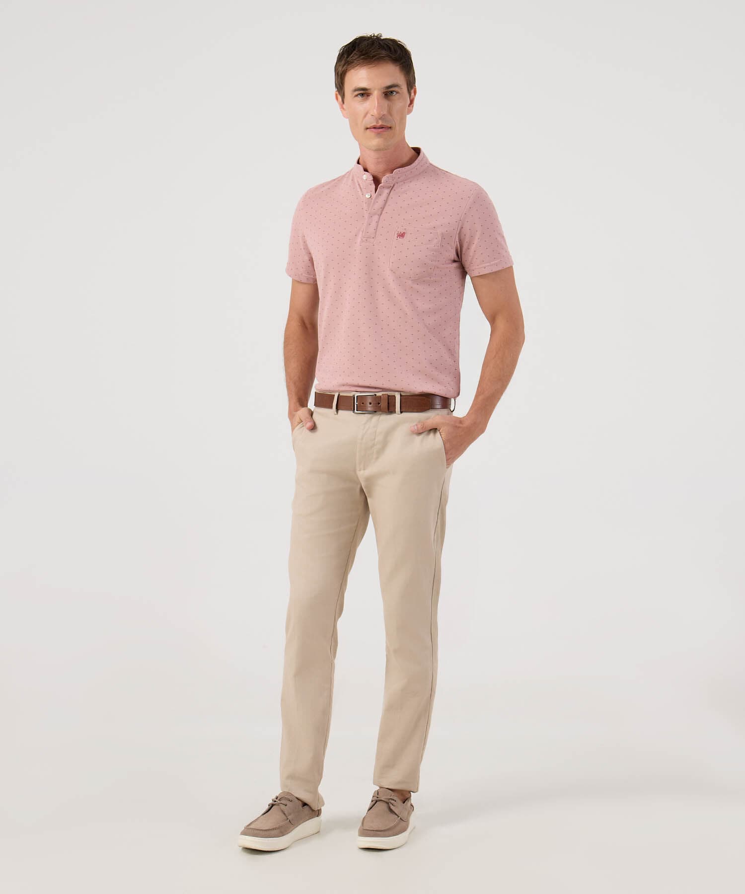 Polo Julieta Ligero rosa empolvado para hombre, vista 2
