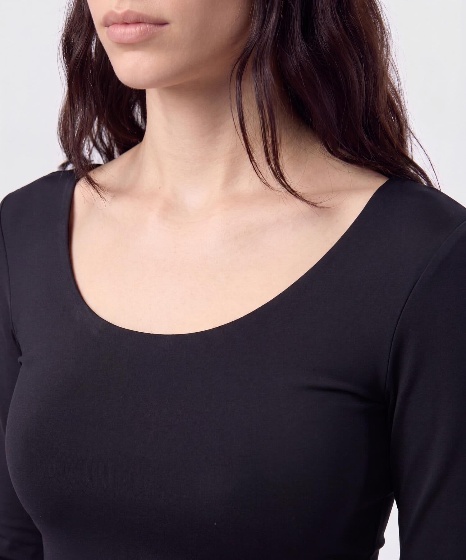 Camiseta Elisa Contemporáneo negro para mujer, vista 3