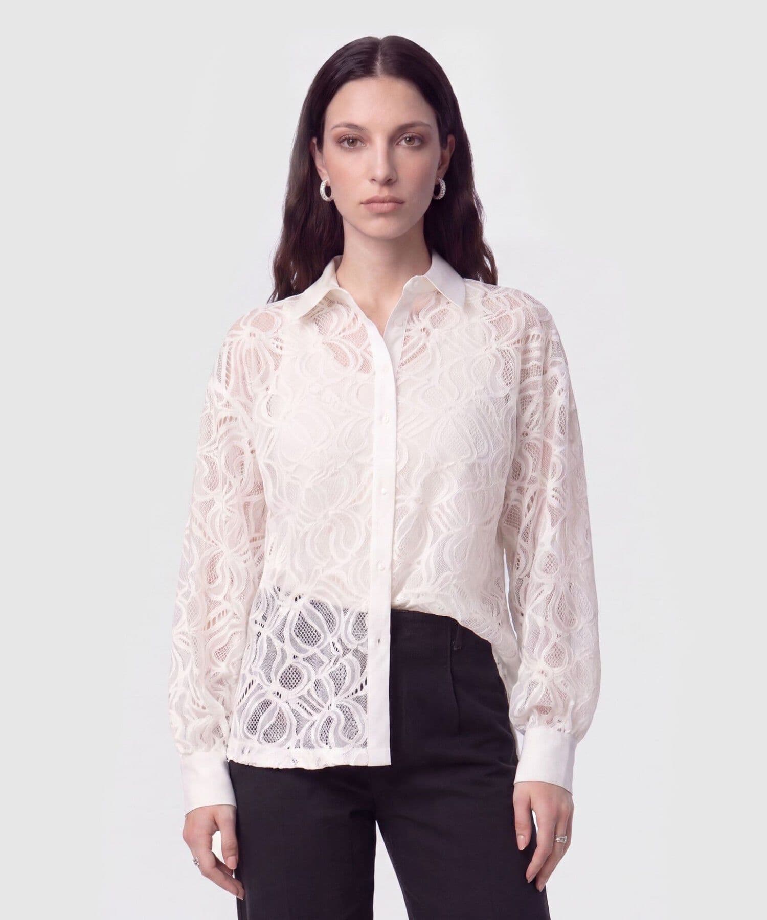 Camisa Serena Fluido blanco para mujer, vista principal