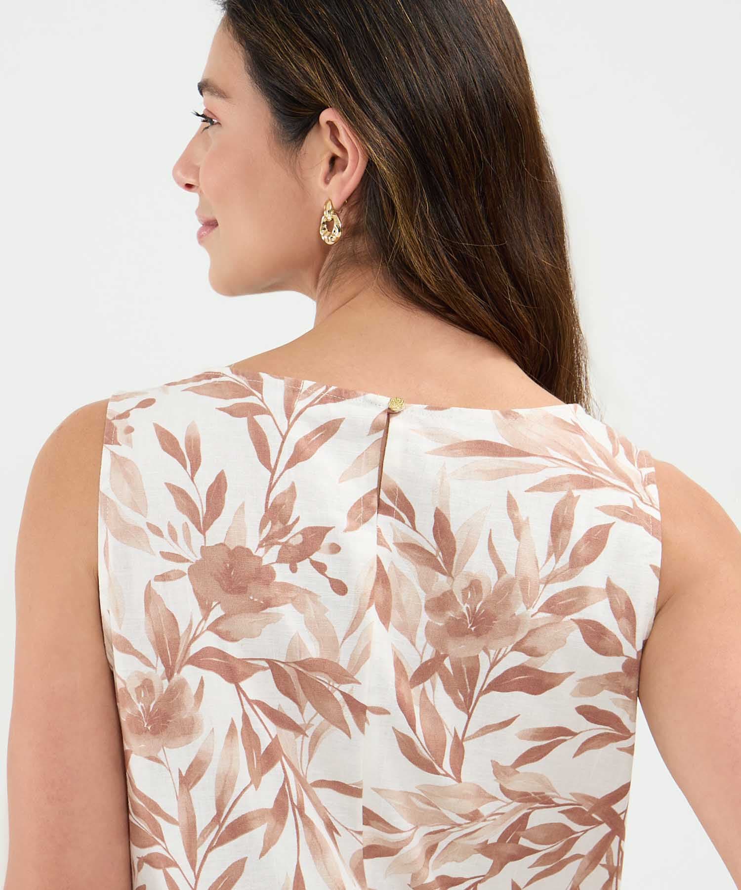 Vestido Carmín Clásico café para mujer, vista 5