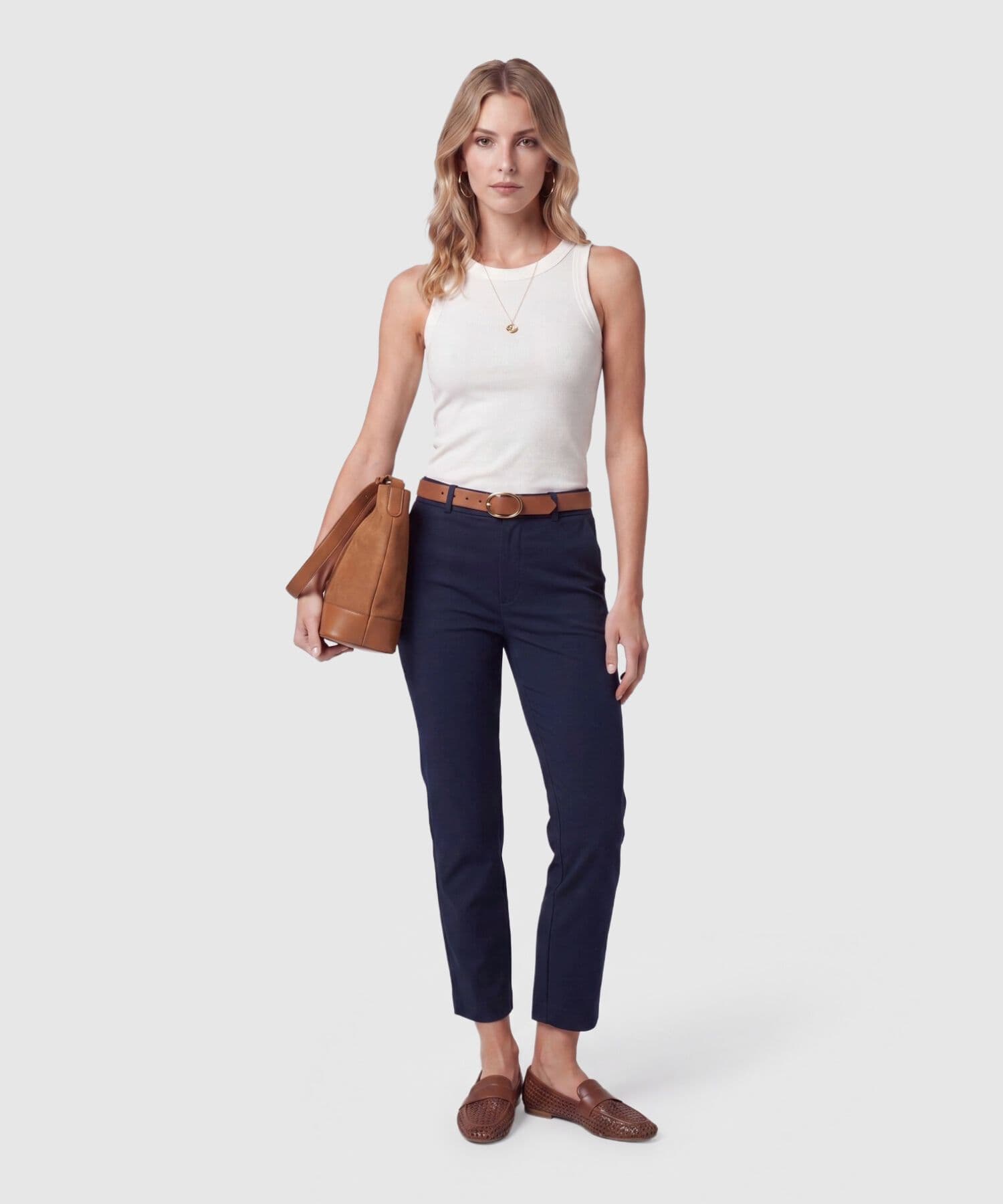 Pantalón Jacaranda Suave azul marino para mujer, vista 2