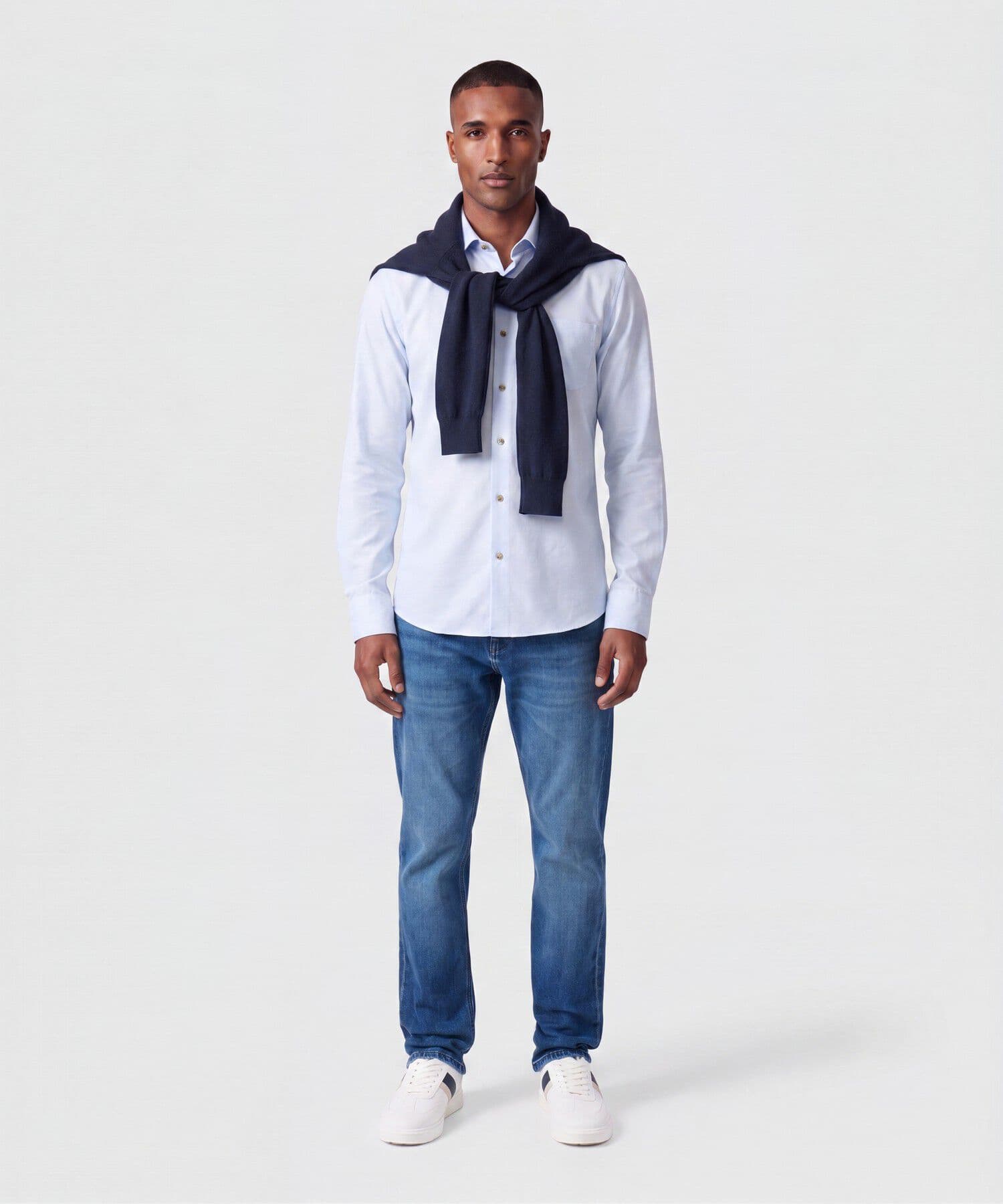 Camisa Orquídea Ligero azul marino para hombre, vista 2