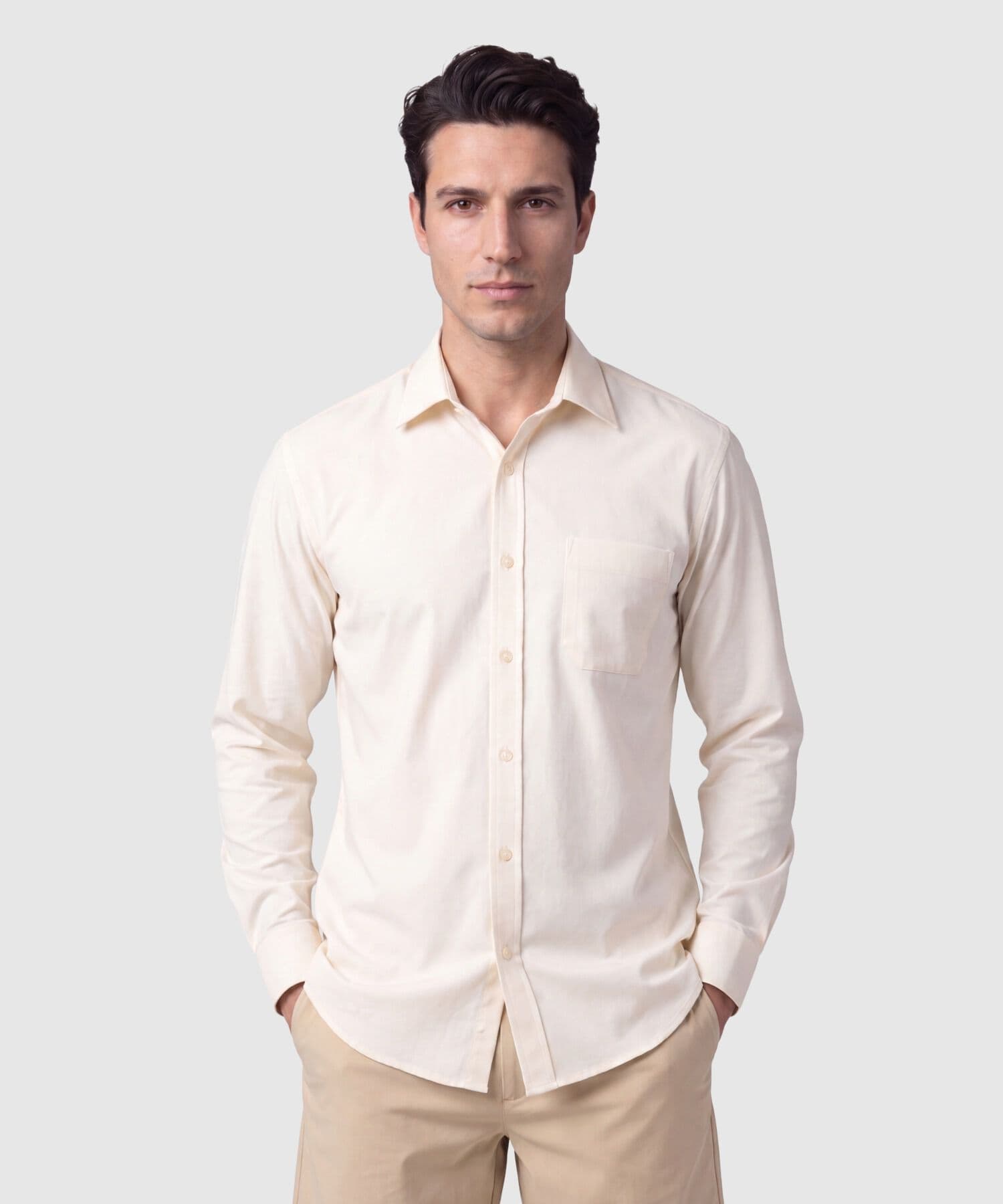 Camisa Brisa Suave camel para hombre, vista principal