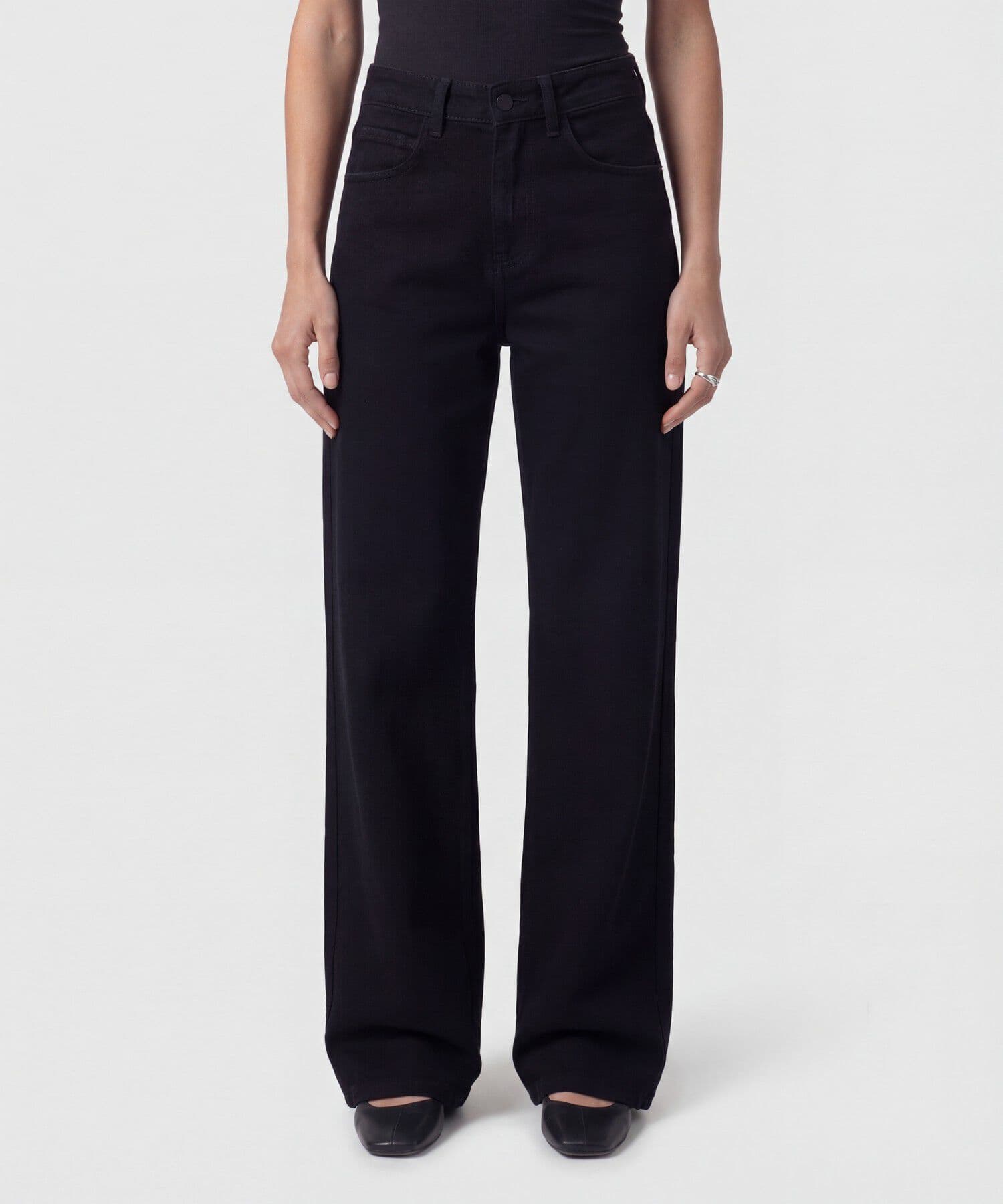 Jean Violeta Minimalista negro para mujer, vista principal