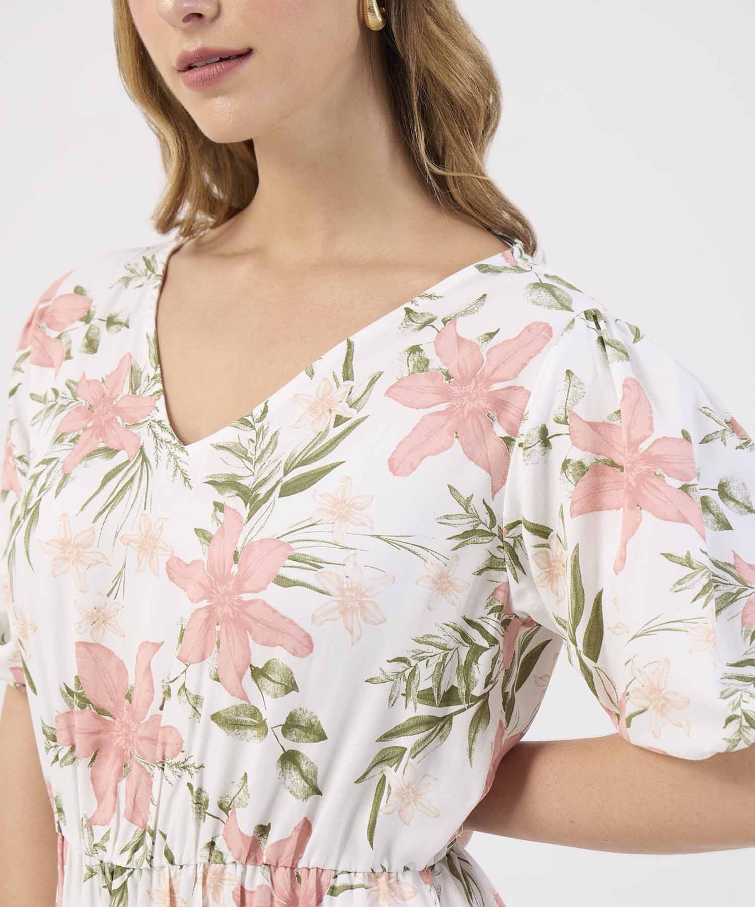 Vestido Sierra Esencial rosa empolvado para mujer, vista 3