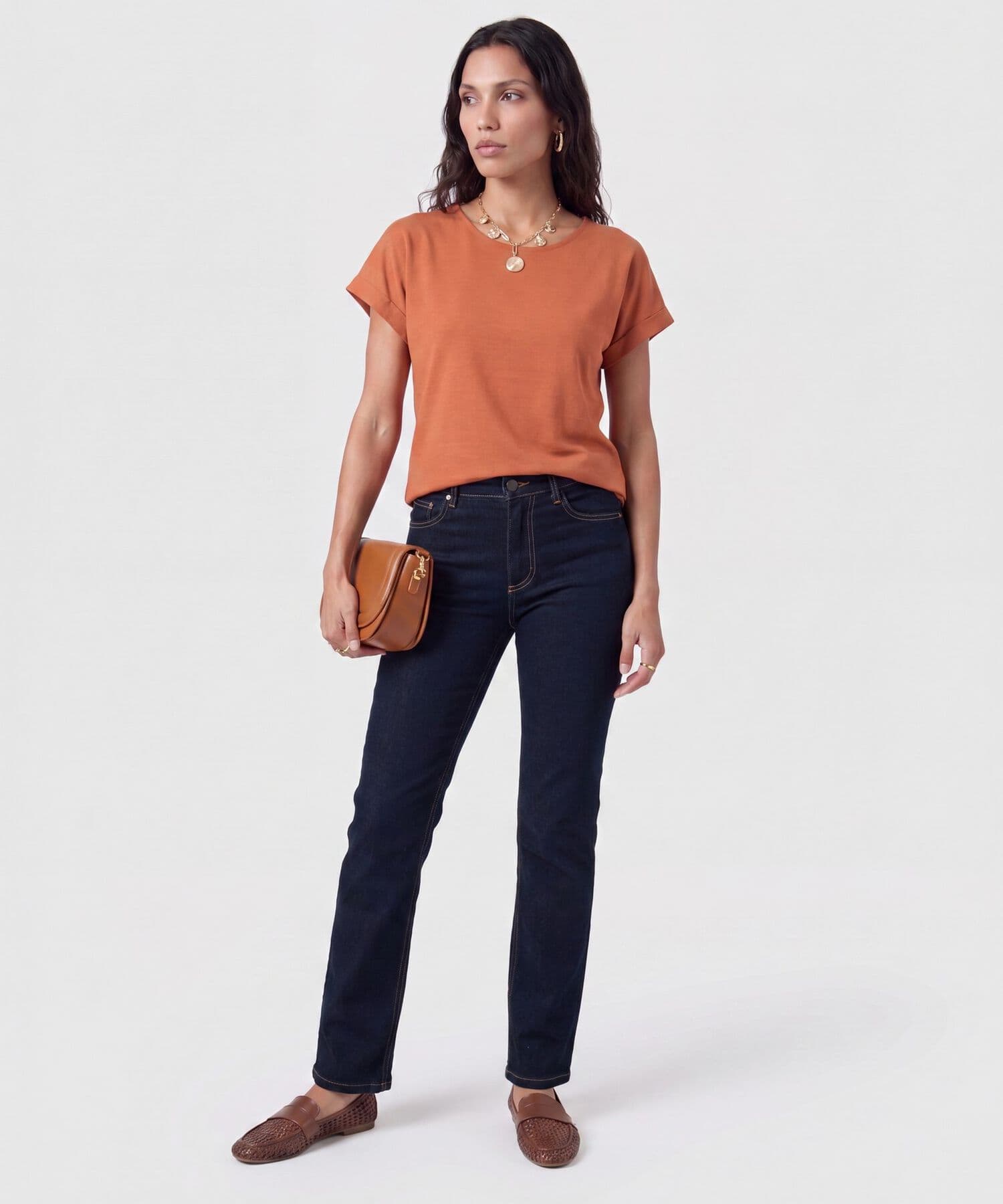 Blusa Ámbar Sastre naranja para mujer, vista 2