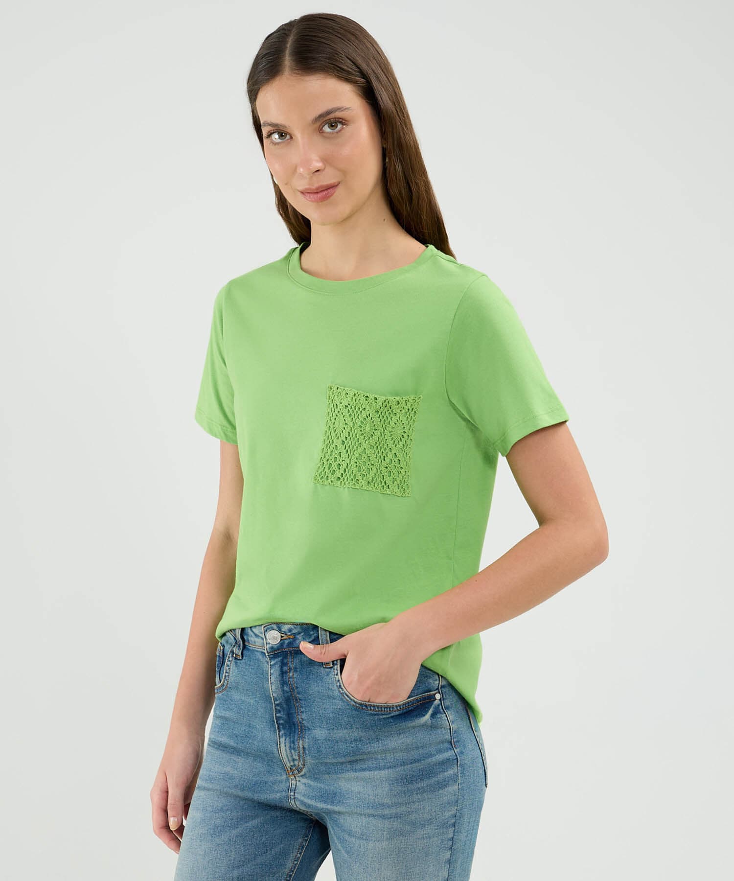 Camiseta Celeste Suave verde oliva para mujer, vista principal