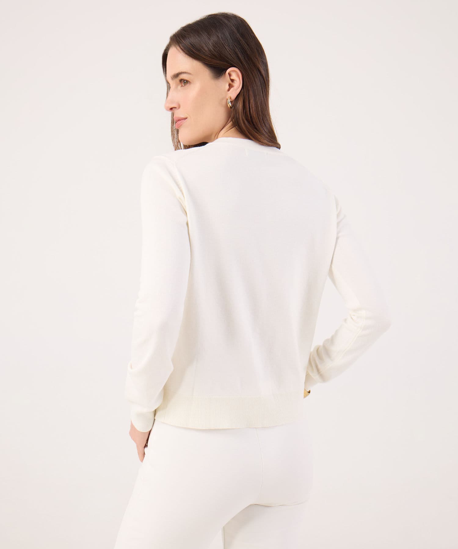 Buzo Marfil de Noche mostaza para mujer, vista 4
