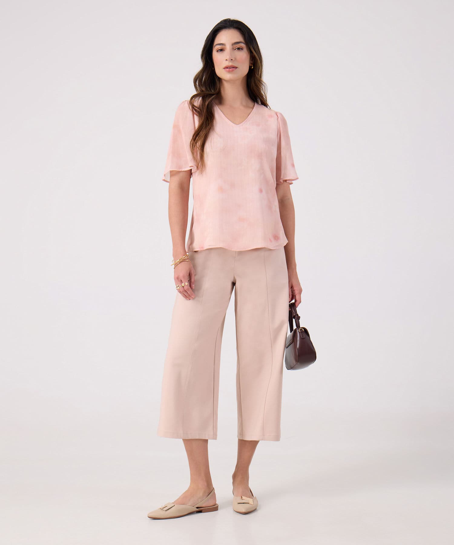 Pantalón Encanto Natural rosa empolvado para mujer, vista 2
