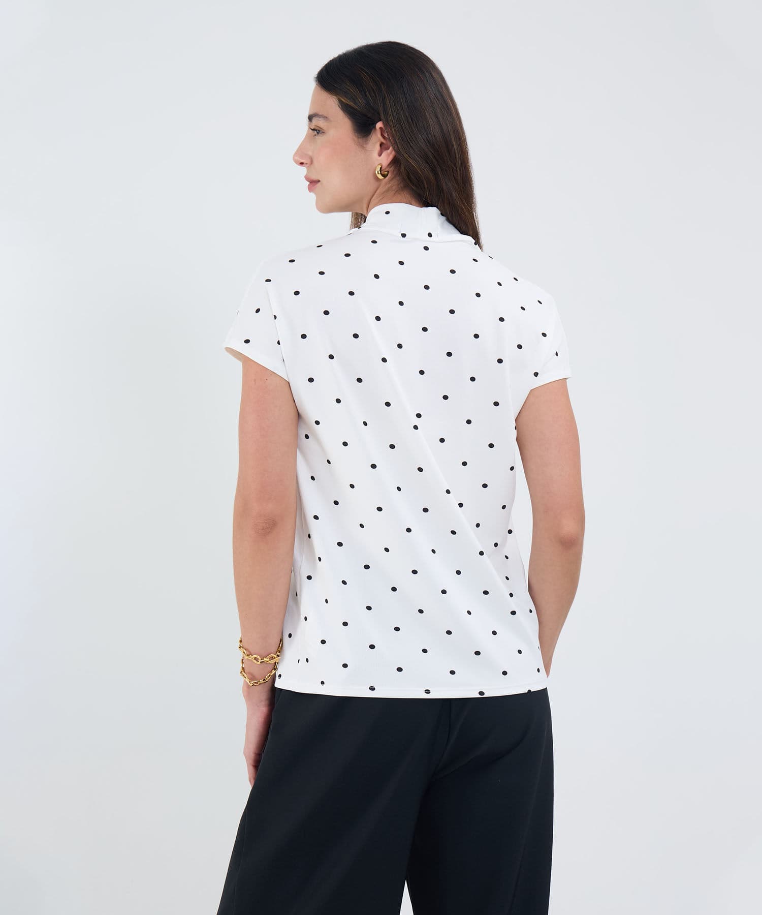 Camiseta Andina Relajado blanco para mujer, vista 4
