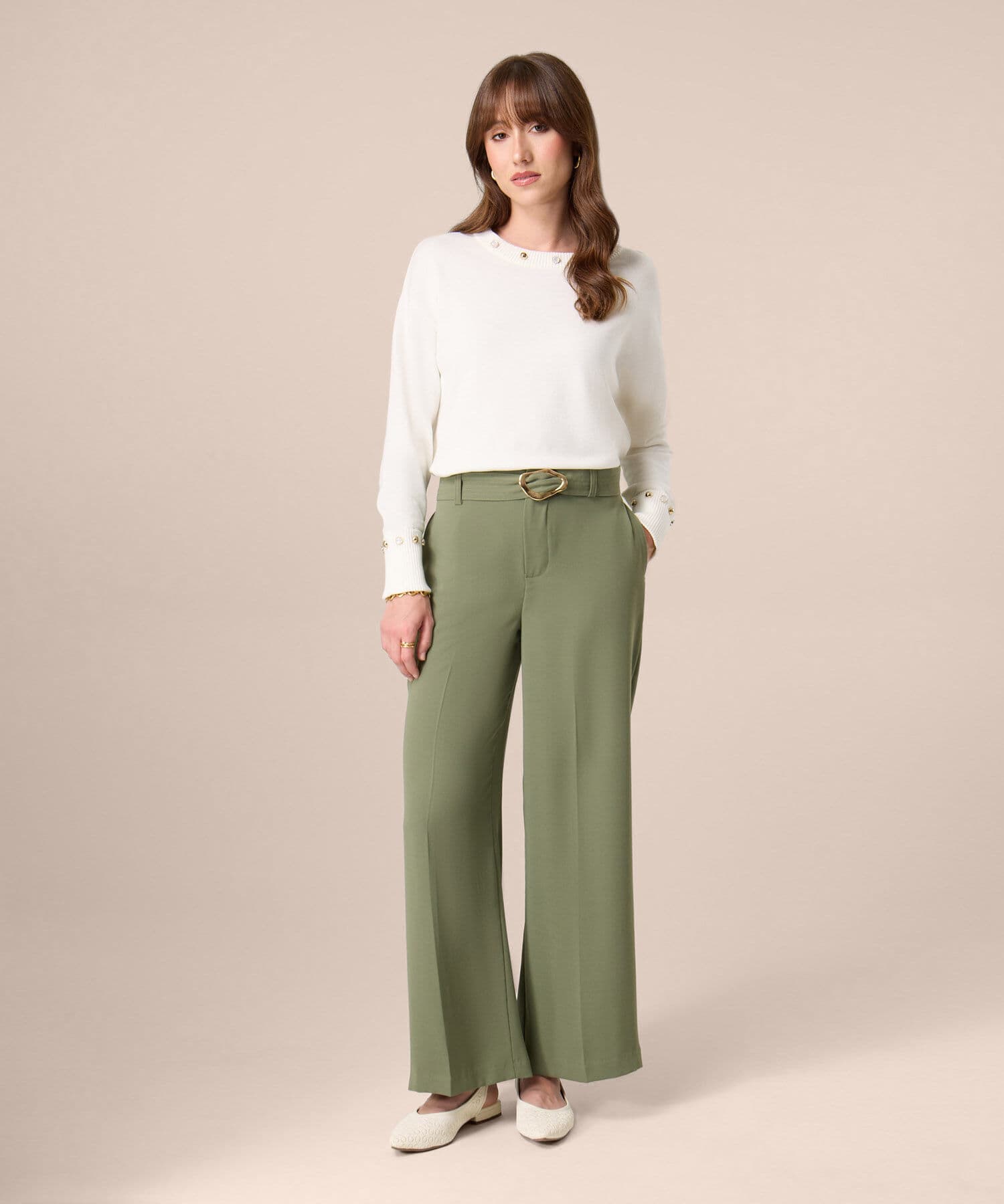 Cinturón Dalia Sastre verde oliva para mujer, vista 4