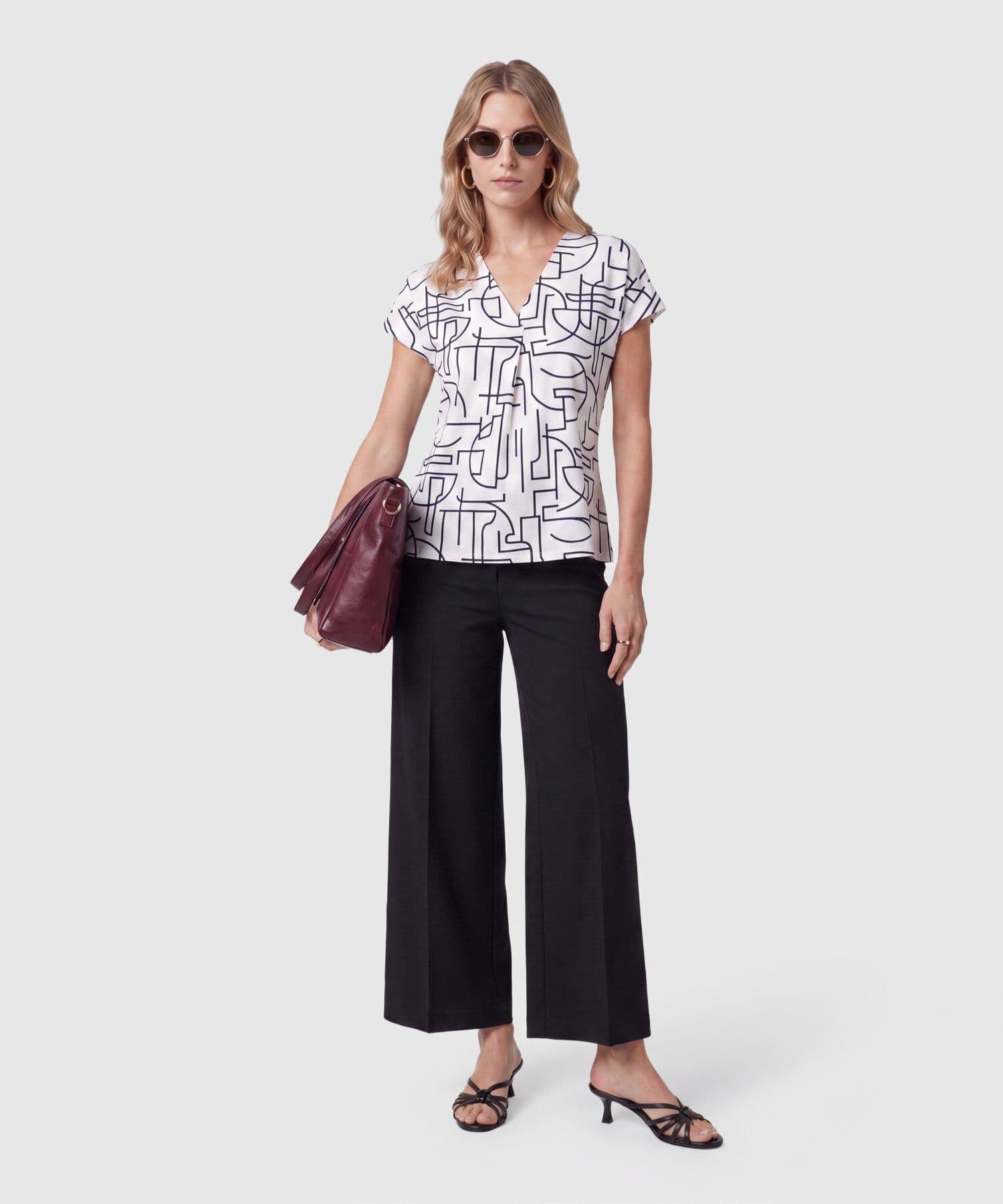Pantalón Serena Clásico negro para mujer, vista 2