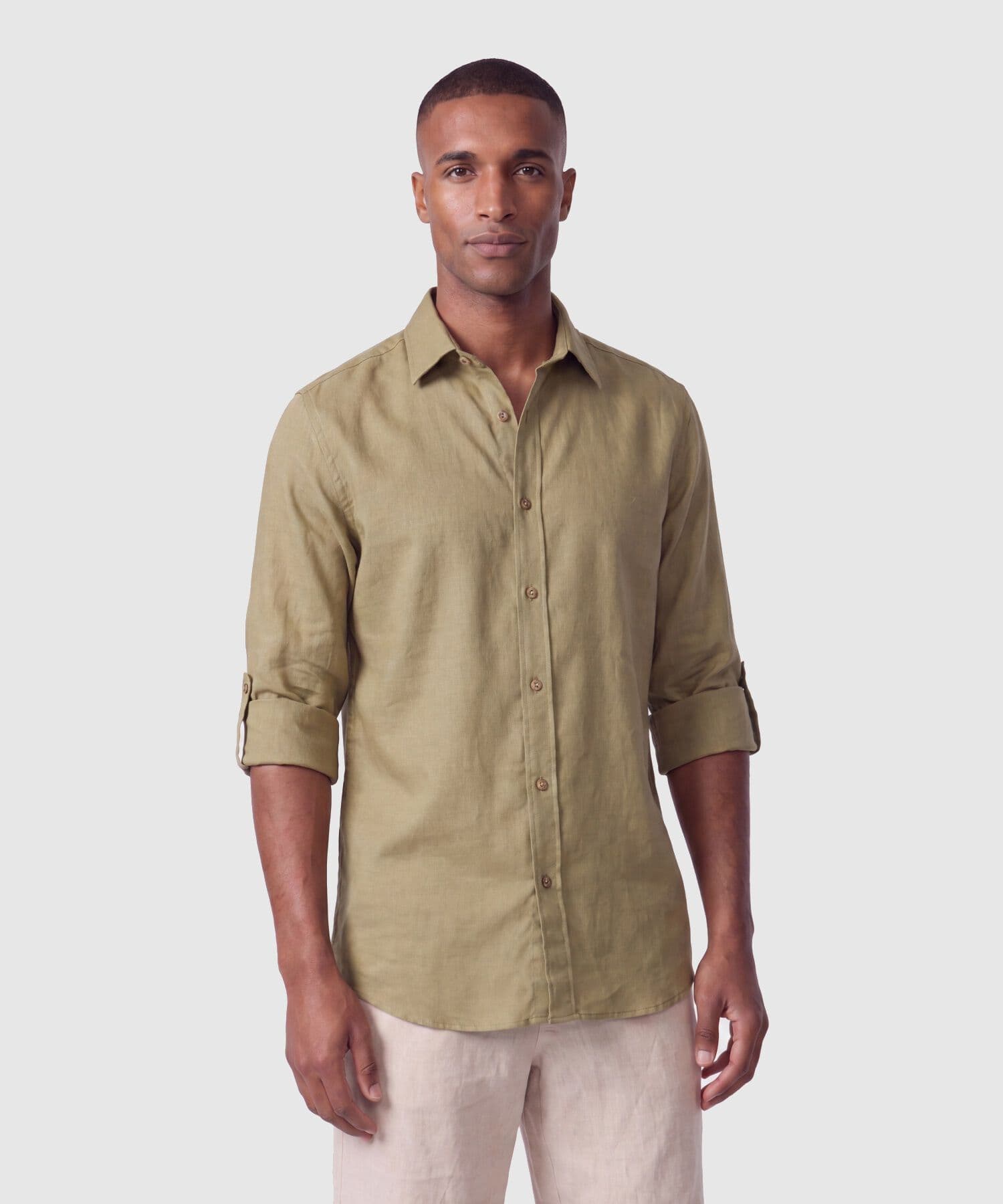 Camisa Laguna Natural verde oliva para hombre, vista principal