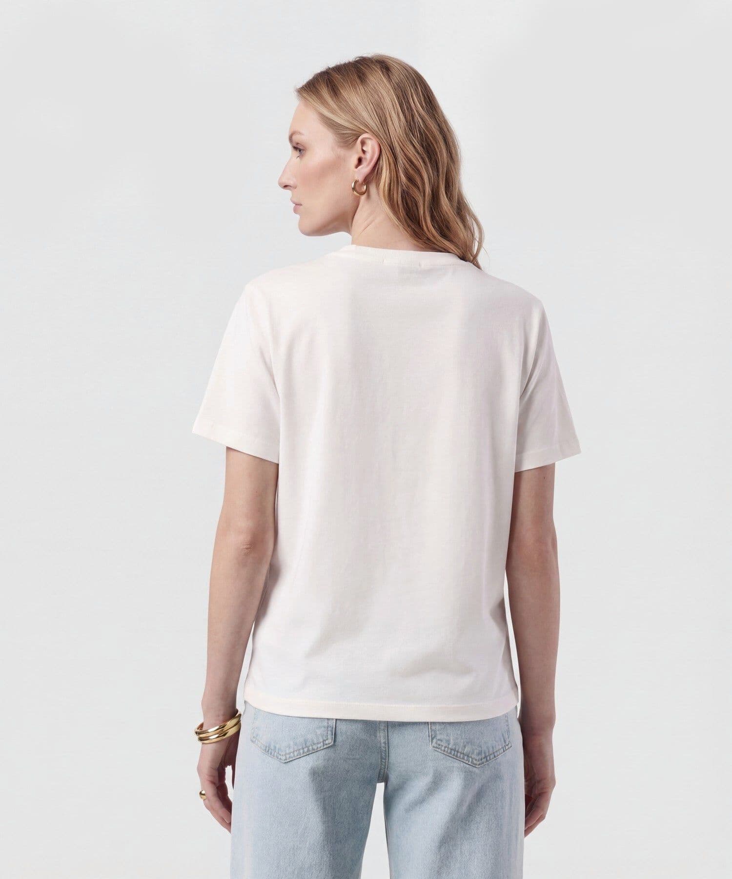 Camiseta Lumbre de Ciudad blanco para mujer, vista 4
