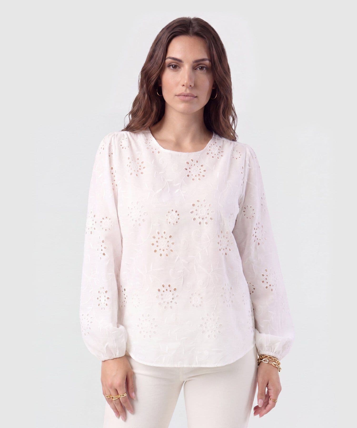 Blusa Sierra Clásico blanco para mujer, vista principal