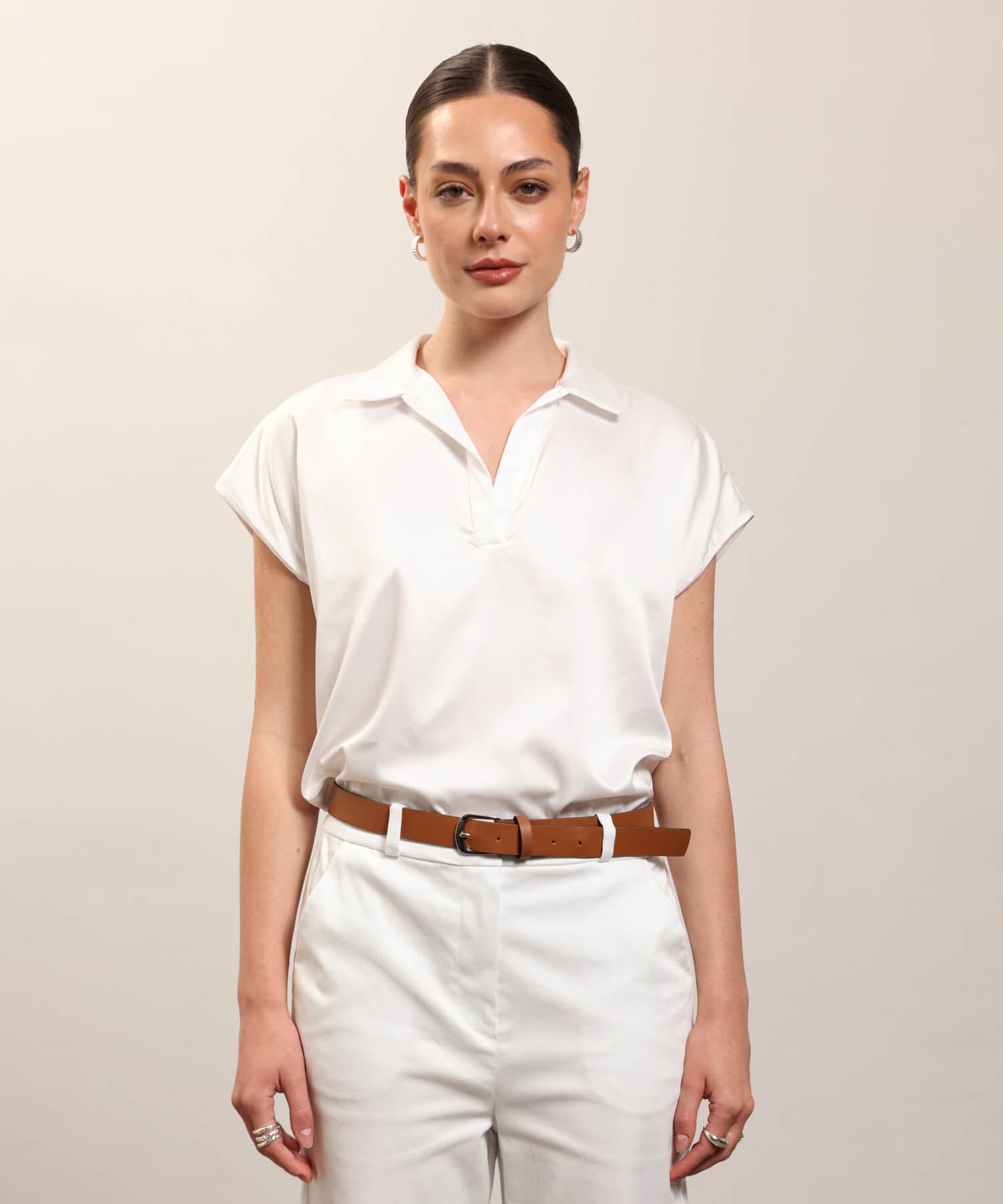 Blusa Coral Suave blanco para mujer, vista principal