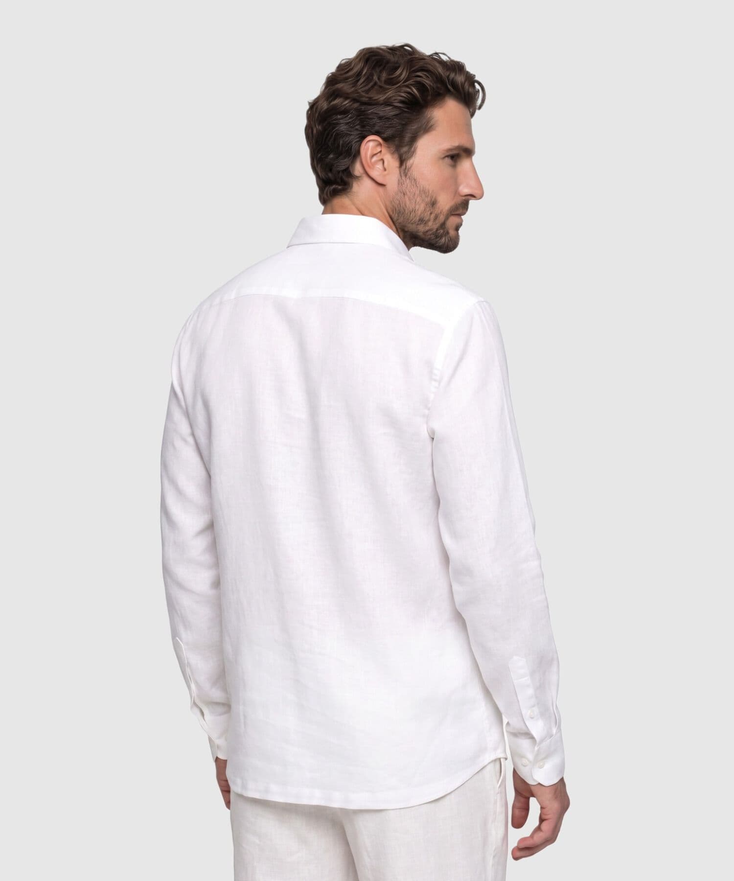 Camisa Renata Minimalista blanco para hombre, vista 4