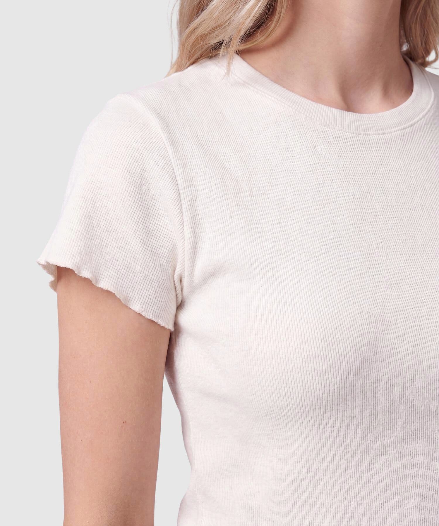 Camiseta Guayacán Fluido blanco para mujer, vista 3