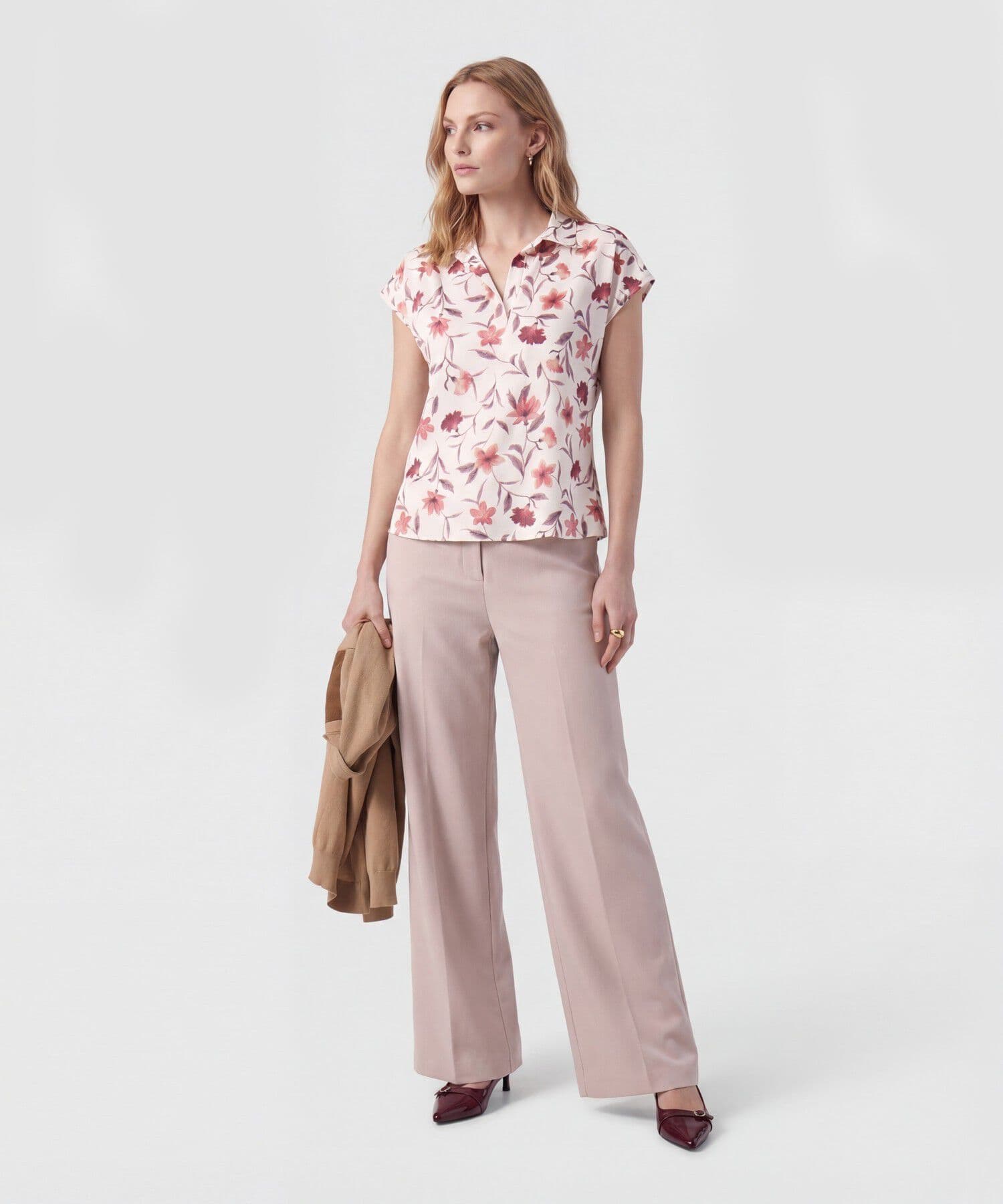 Blusa Marea Relajado blanco para mujer, vista 2