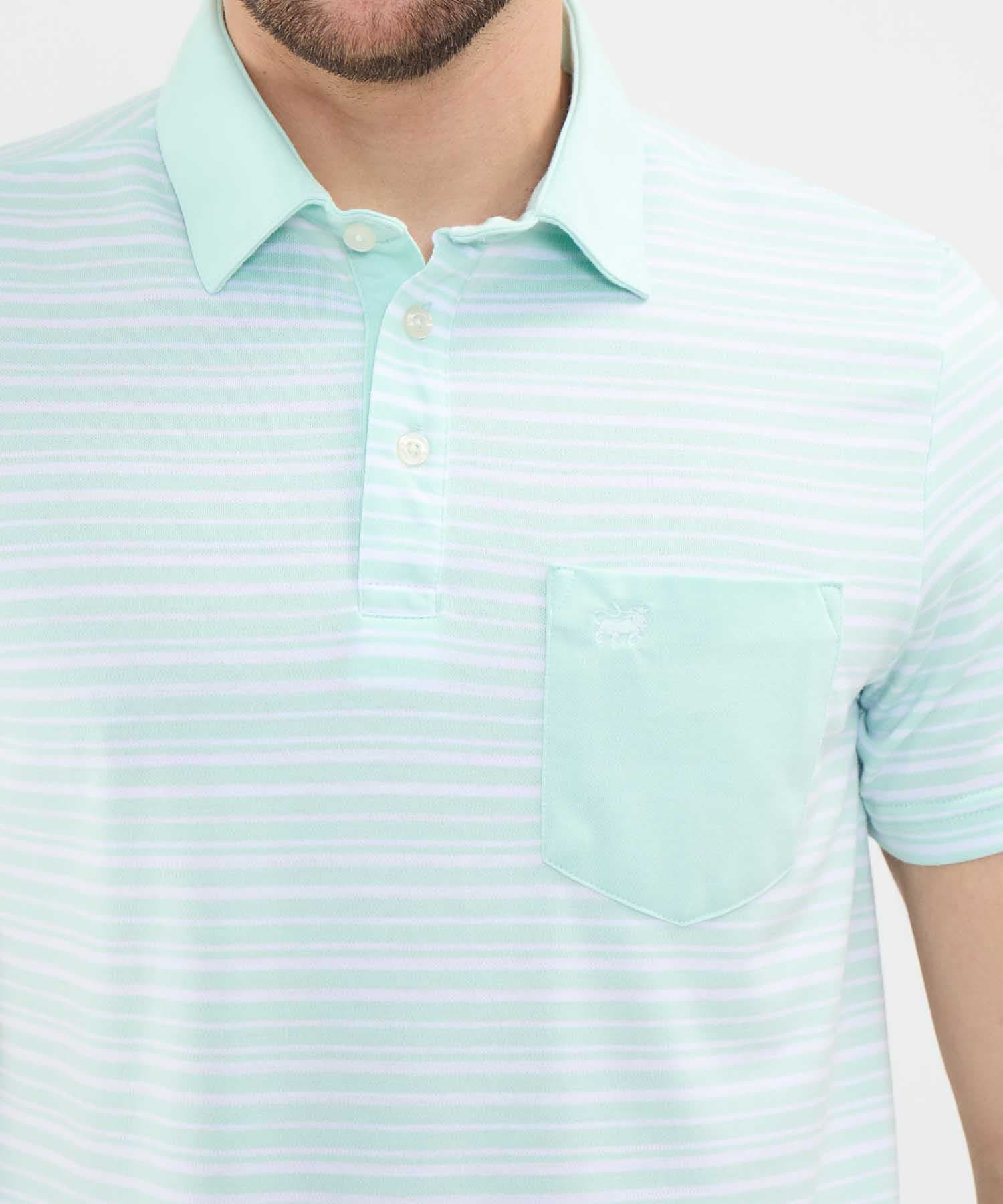 Polo Encanto de Noche verde oliva para hombre, vista 3