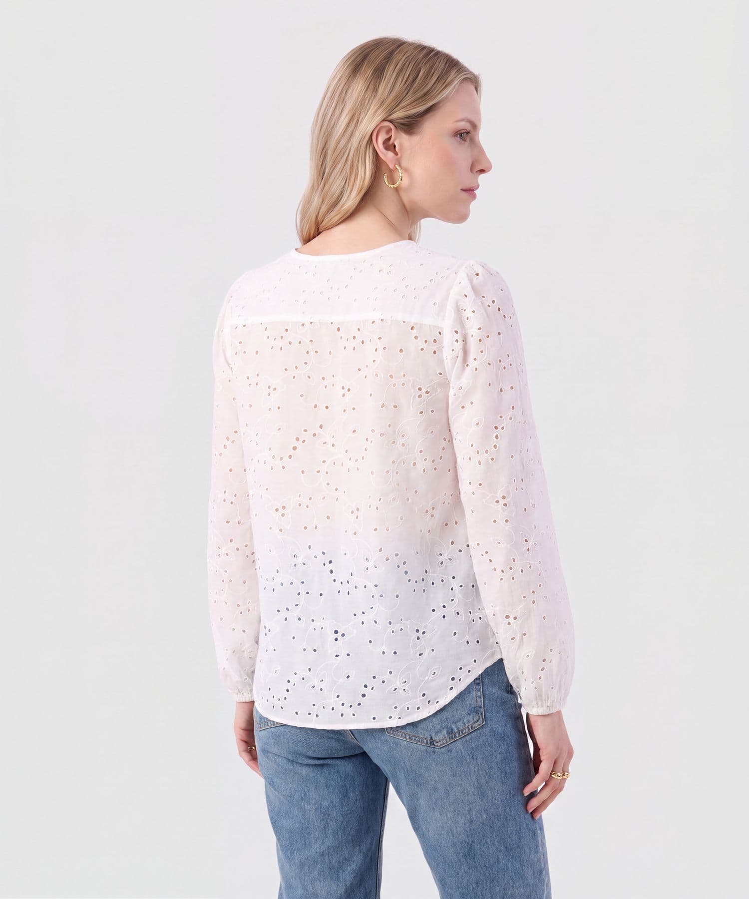 Blusa Litoral de Noche blanco para mujer, vista 4
