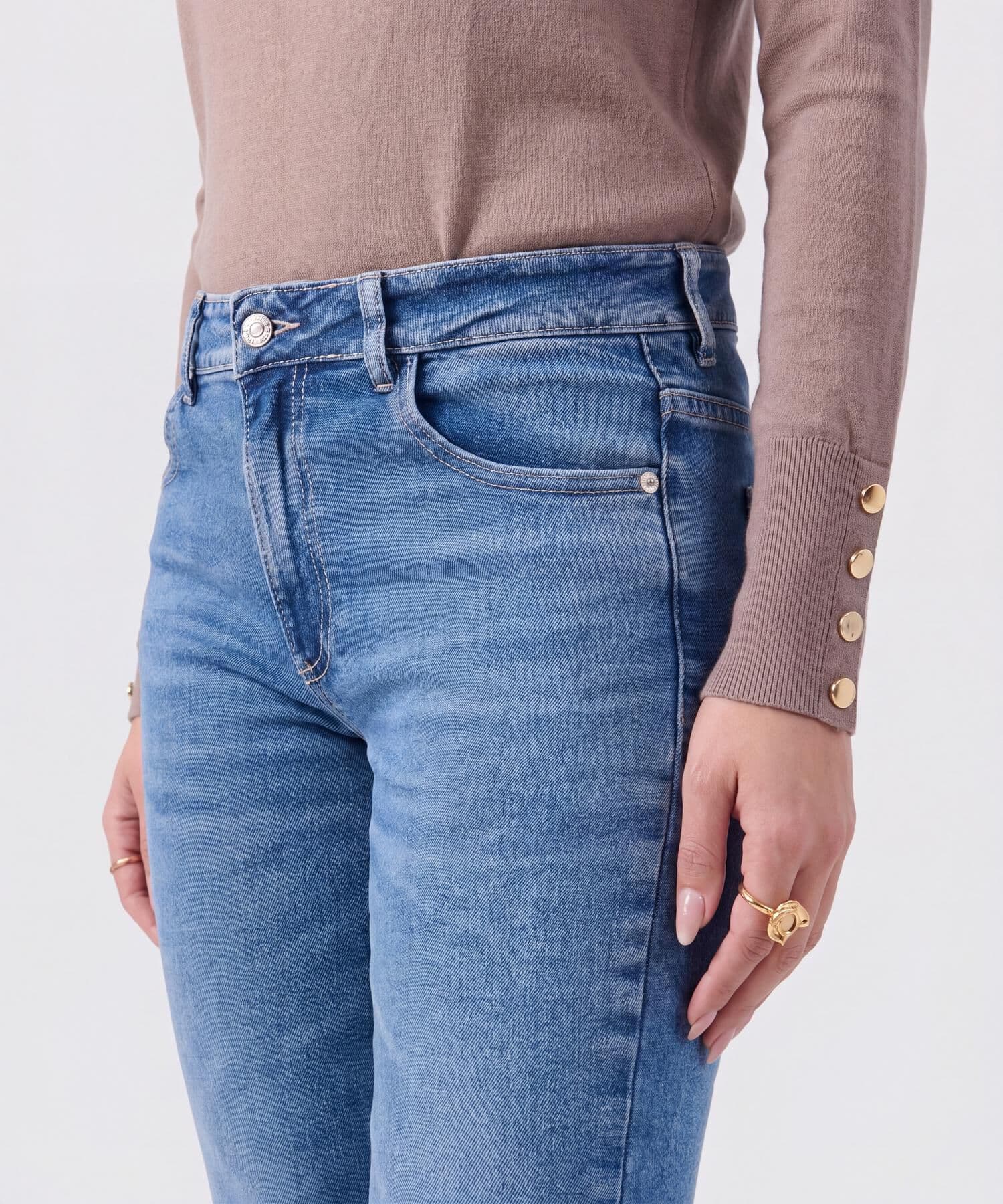 Jean Lumbre Edición Lino azul marino para mujer, vista 3