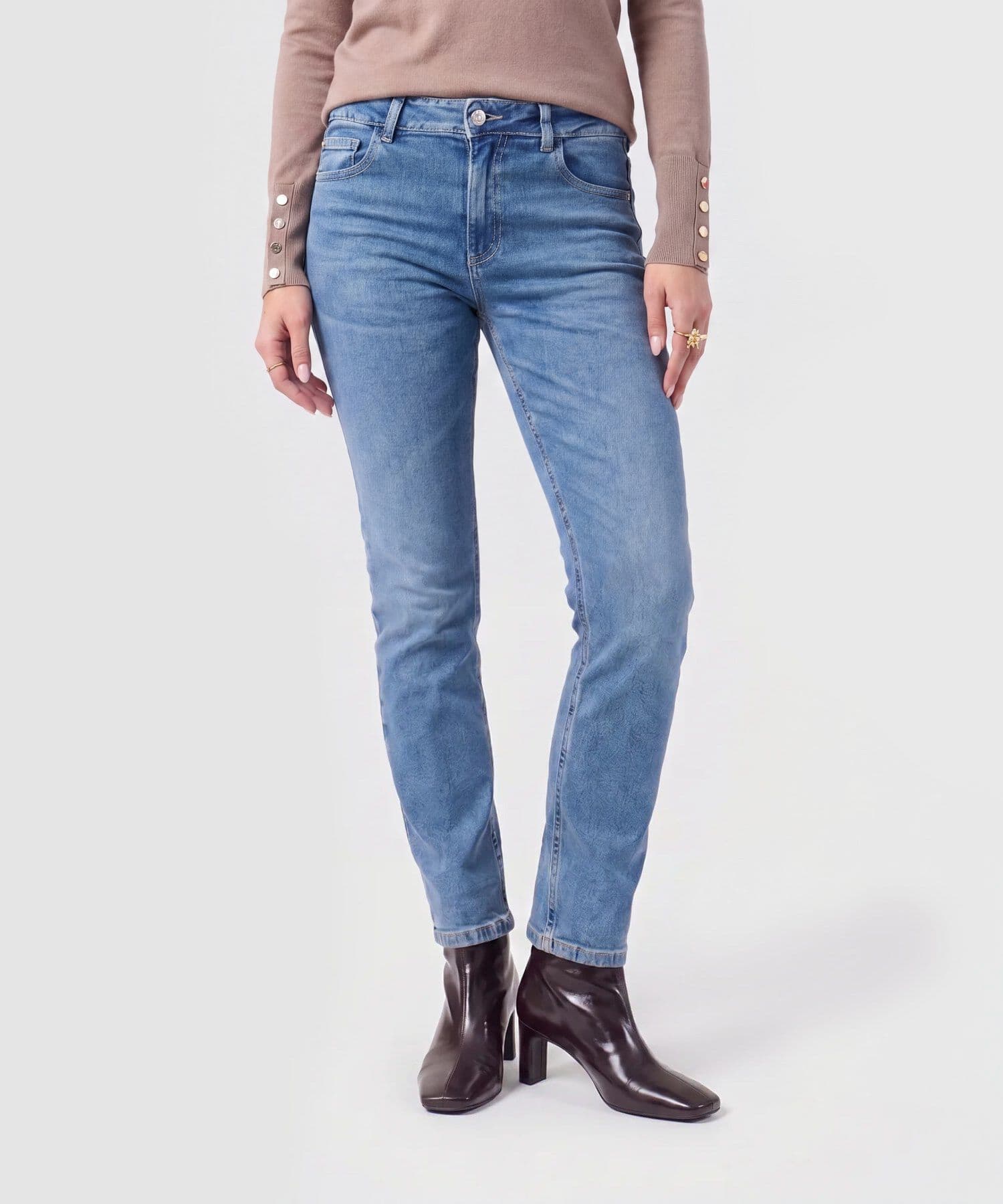 Jean Lumbre Edición Lino azul marino para mujer, vista principal
