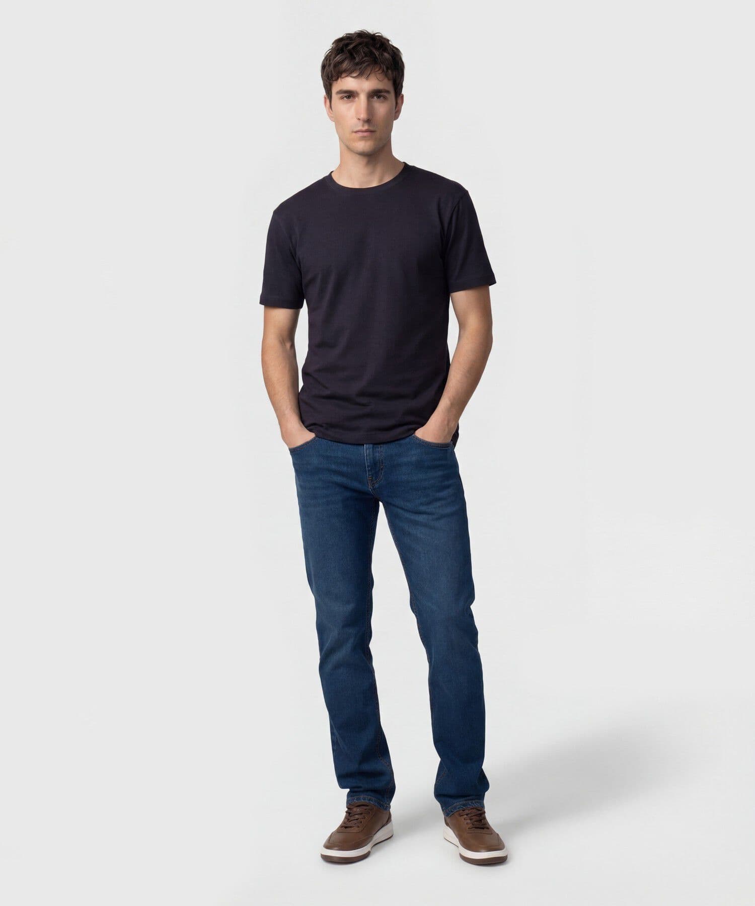 Jean Calima Suave azul marino para hombre, vista 2
